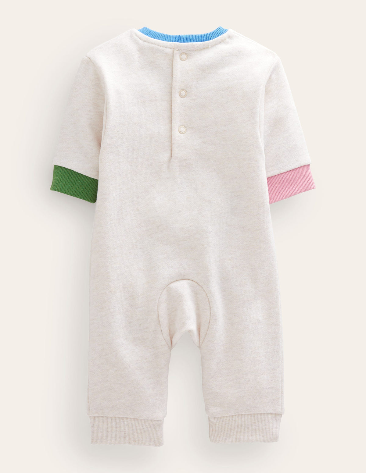 Jersey Logo Romper-Oatmeal Marl World - Image 2