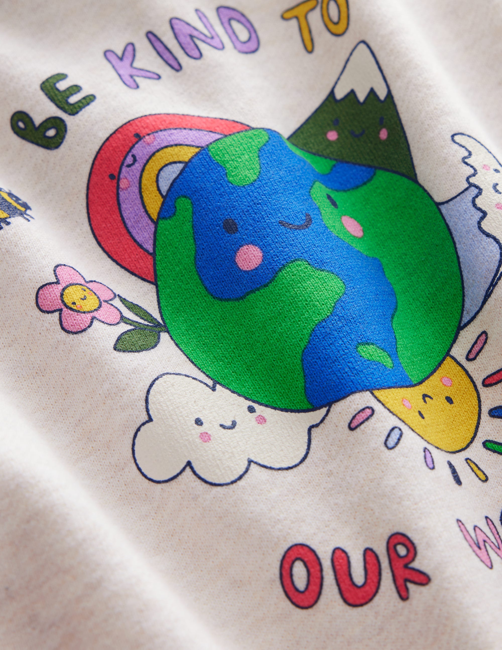 Jersey Logo Romper-Oatmeal Marl World - Image 3