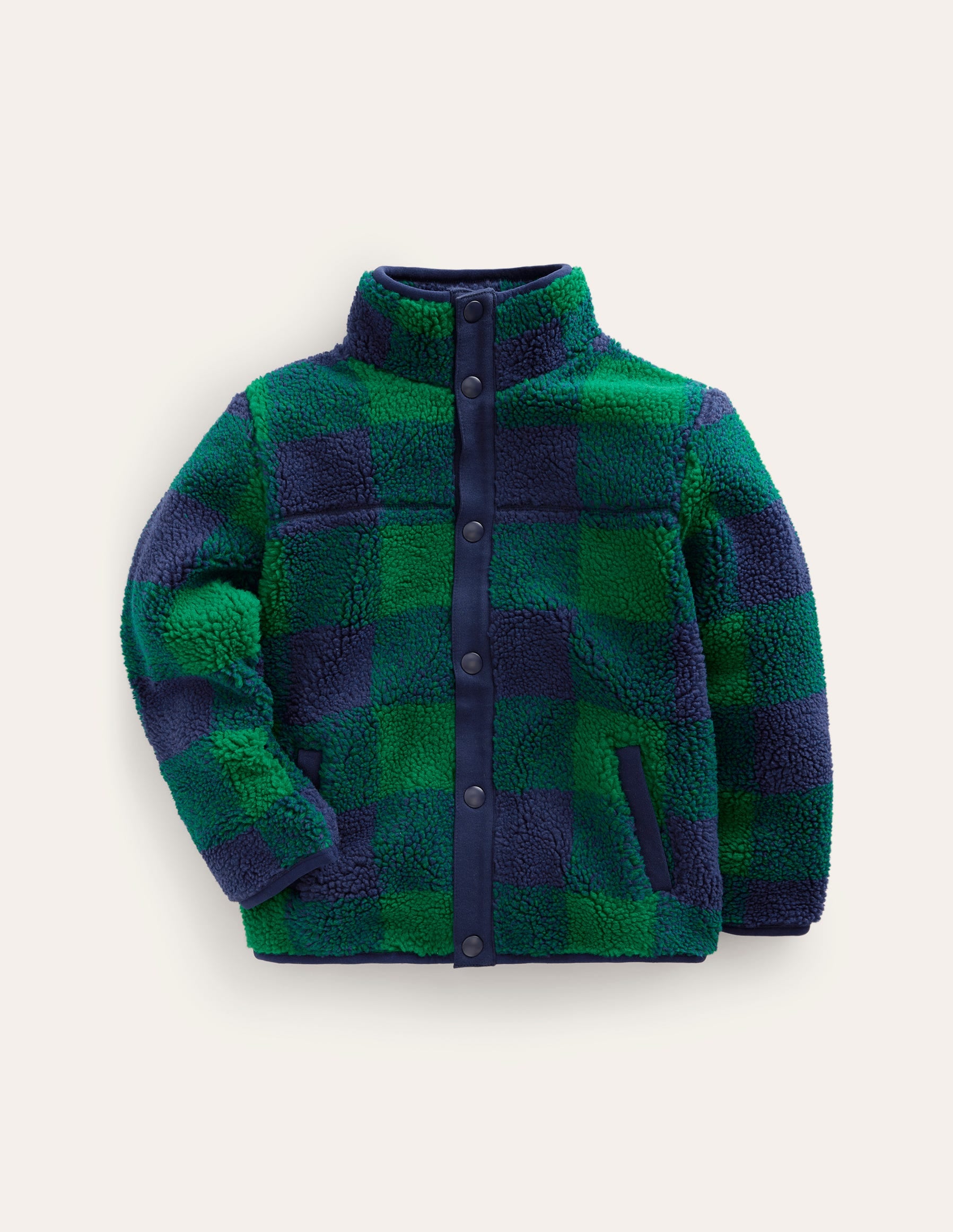 Borg Chuck-on Jacket-Green Check-1