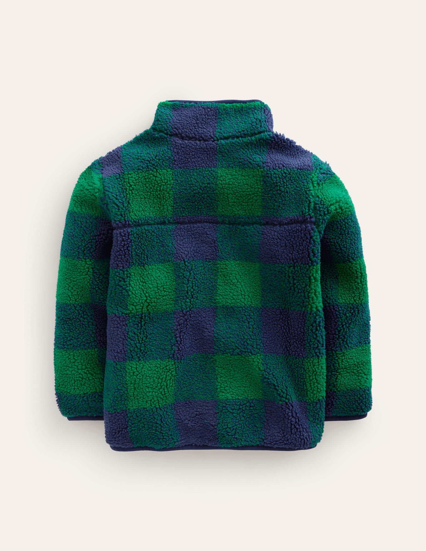 Borg Chuck-on Jacket-Green Check - Image 2