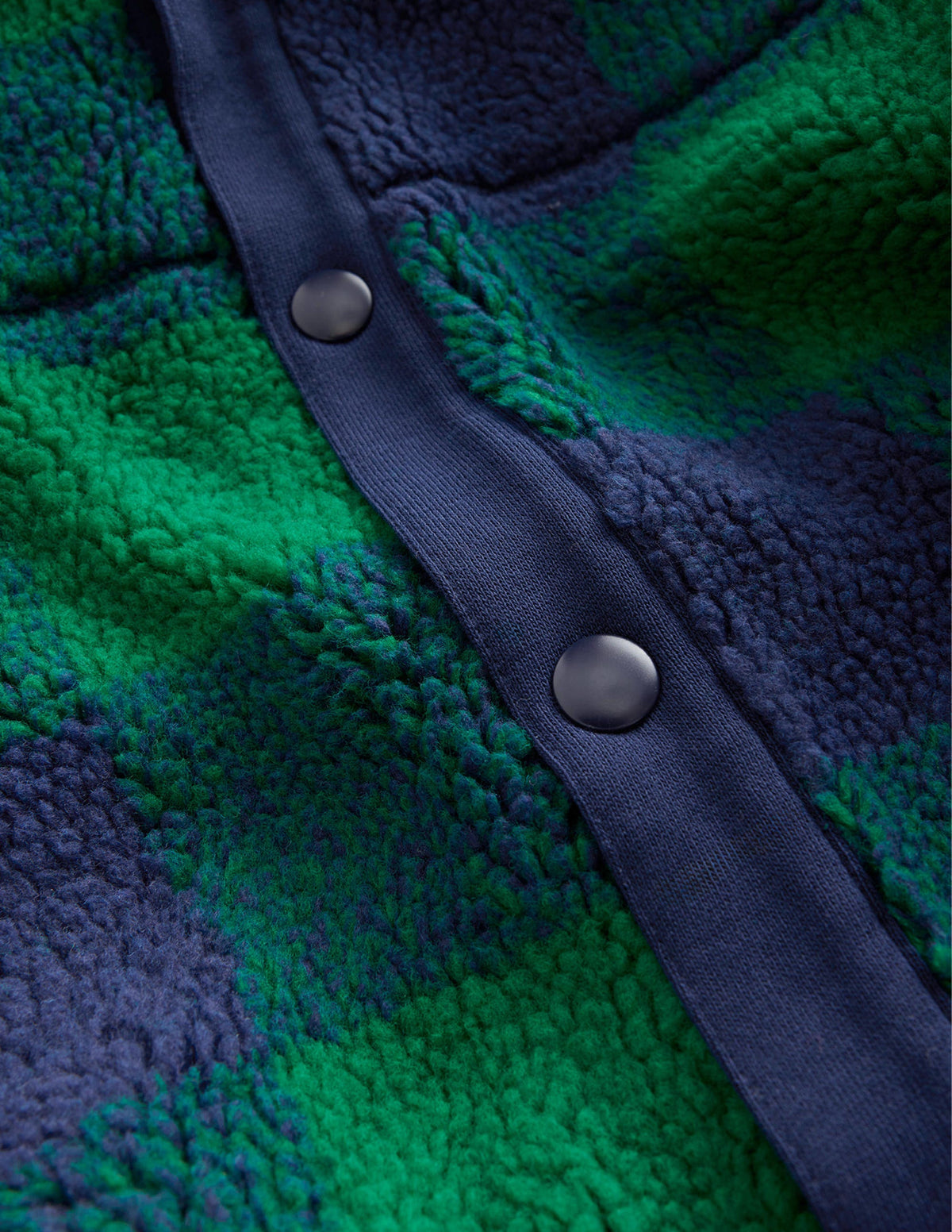 Borg Chuck-on Jacket-Green Check - Image 3