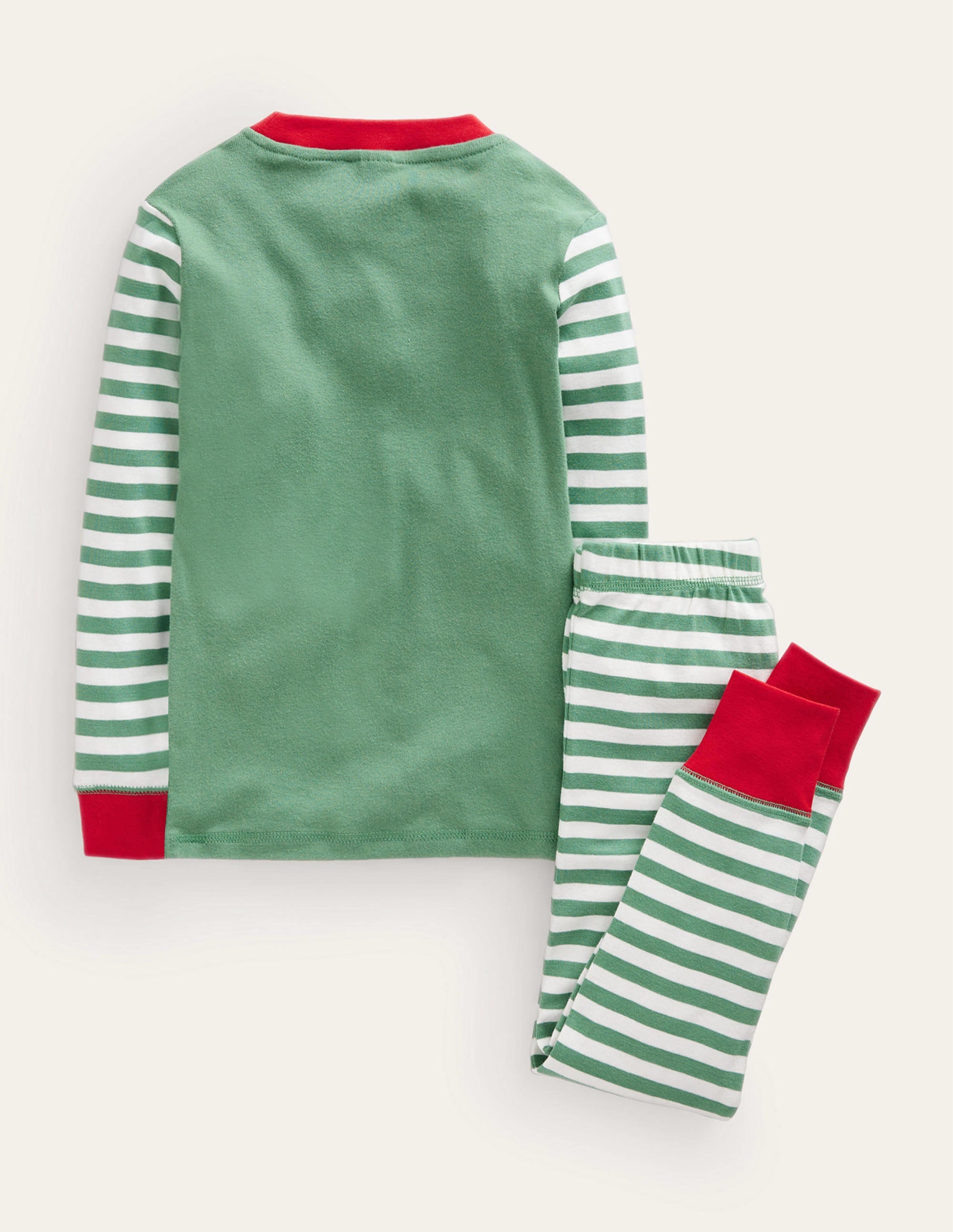 Snug Single Long John Pyjamas-Green Elf - Image 2