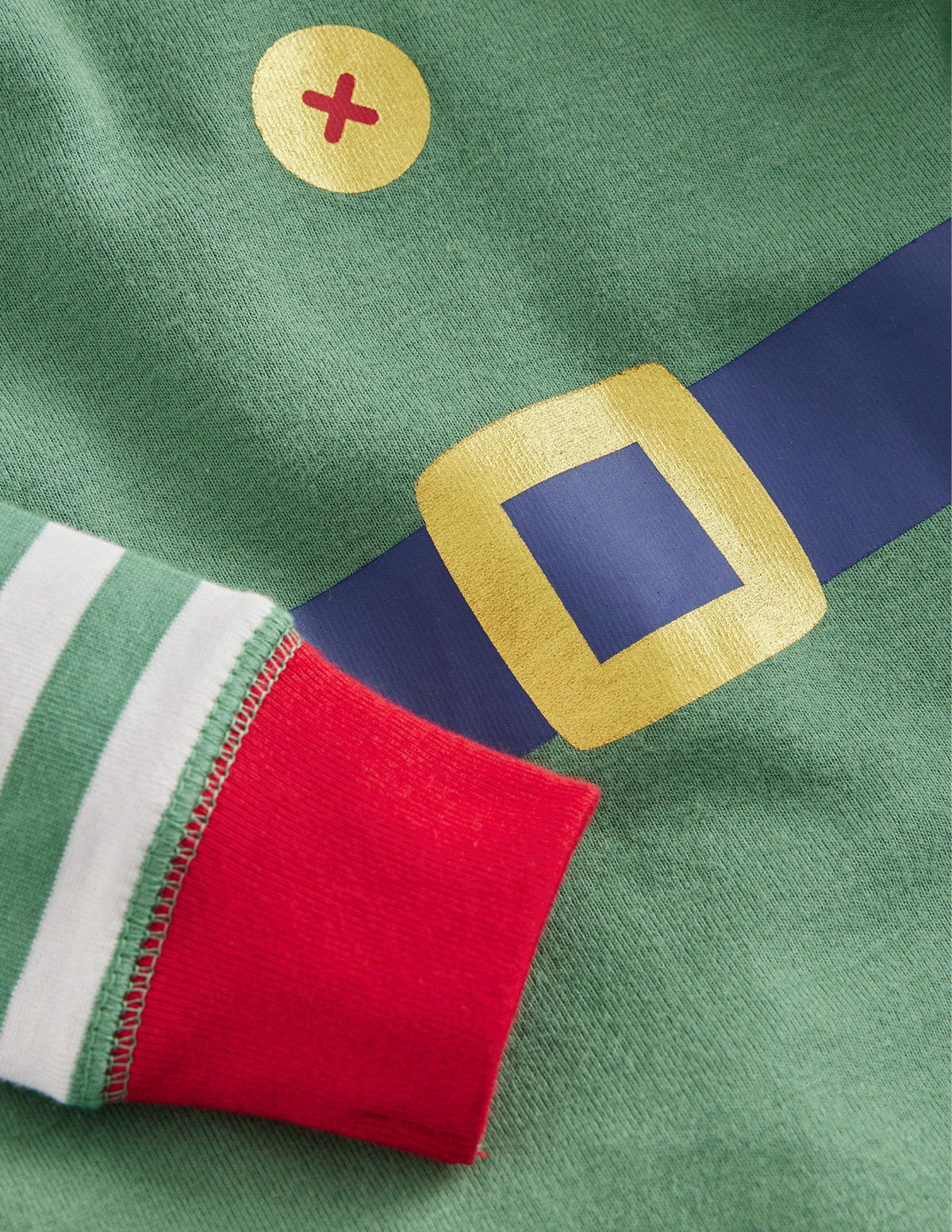 Snug Single Long John Pyjamas-Green Elf - Image 3