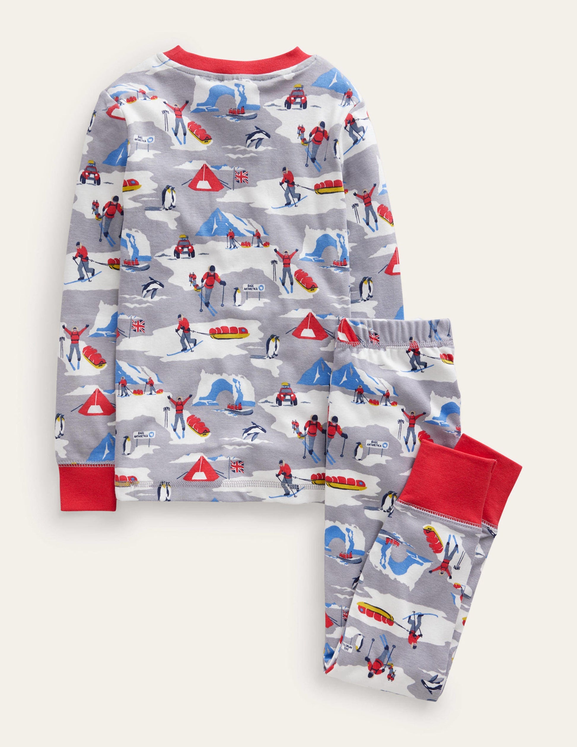 Snug Single Long John Pyjamas-Grey Explorer-2