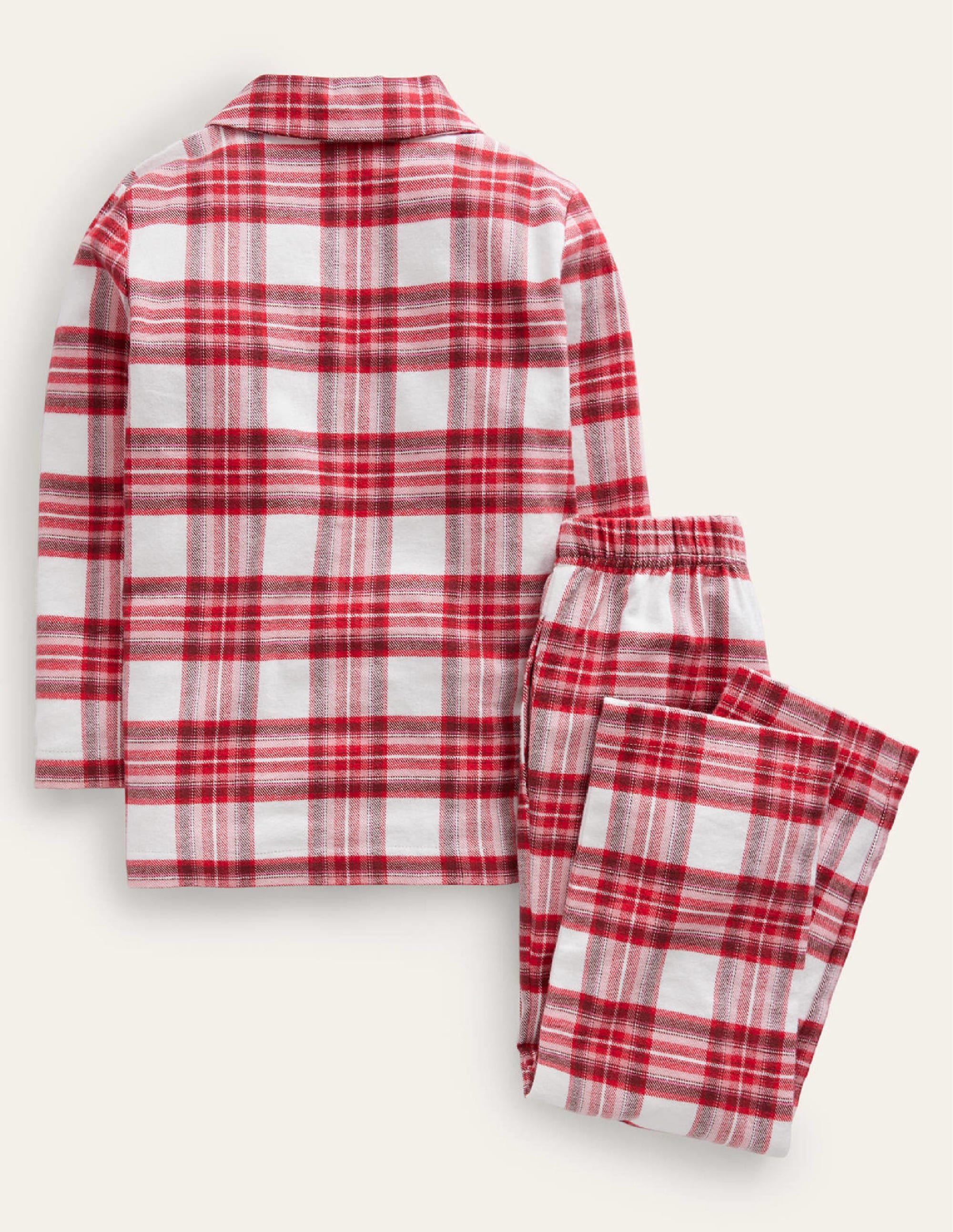 Woven Pyjamas Set-Pink Check - Image 2
