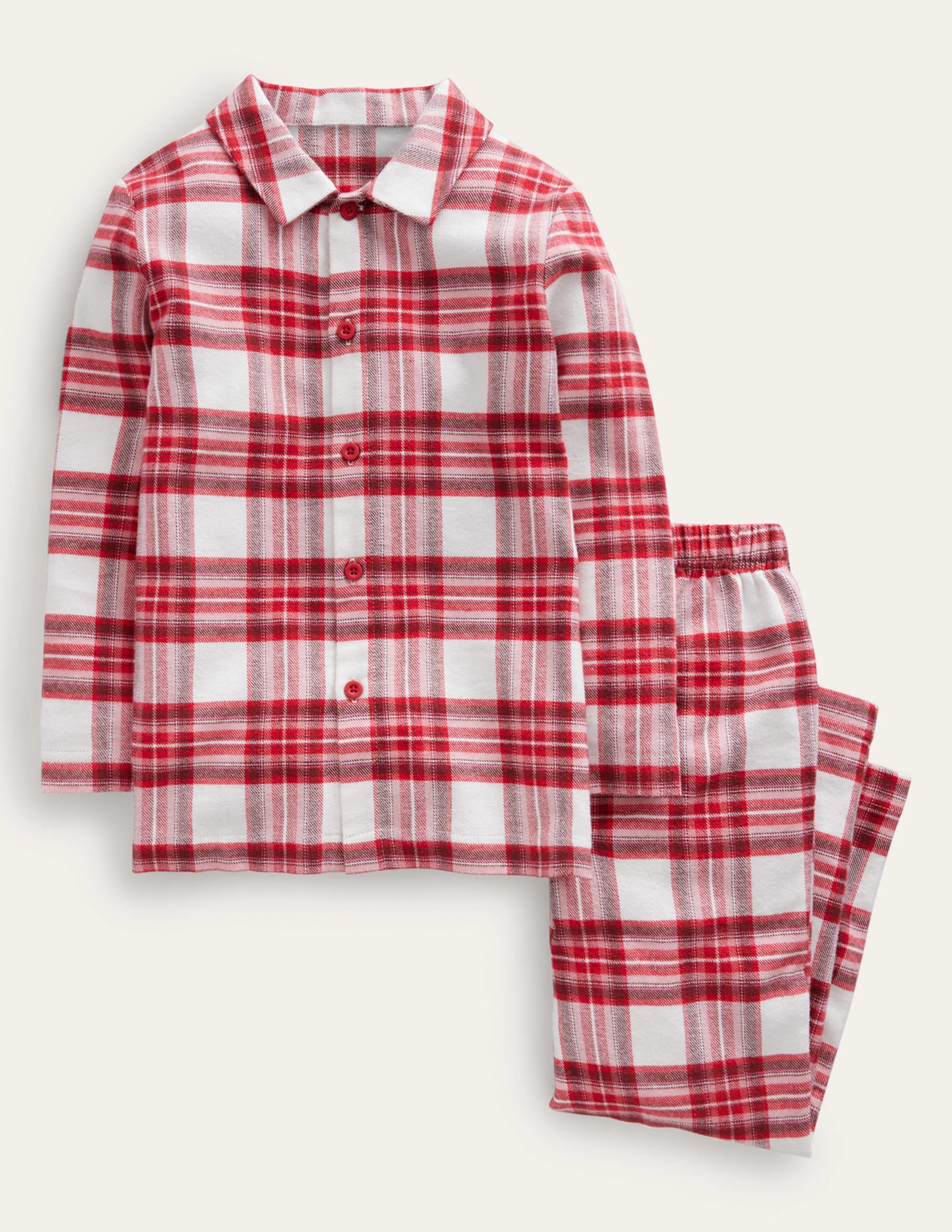 Woven Pyjamas Set-Pink Check - Image 1