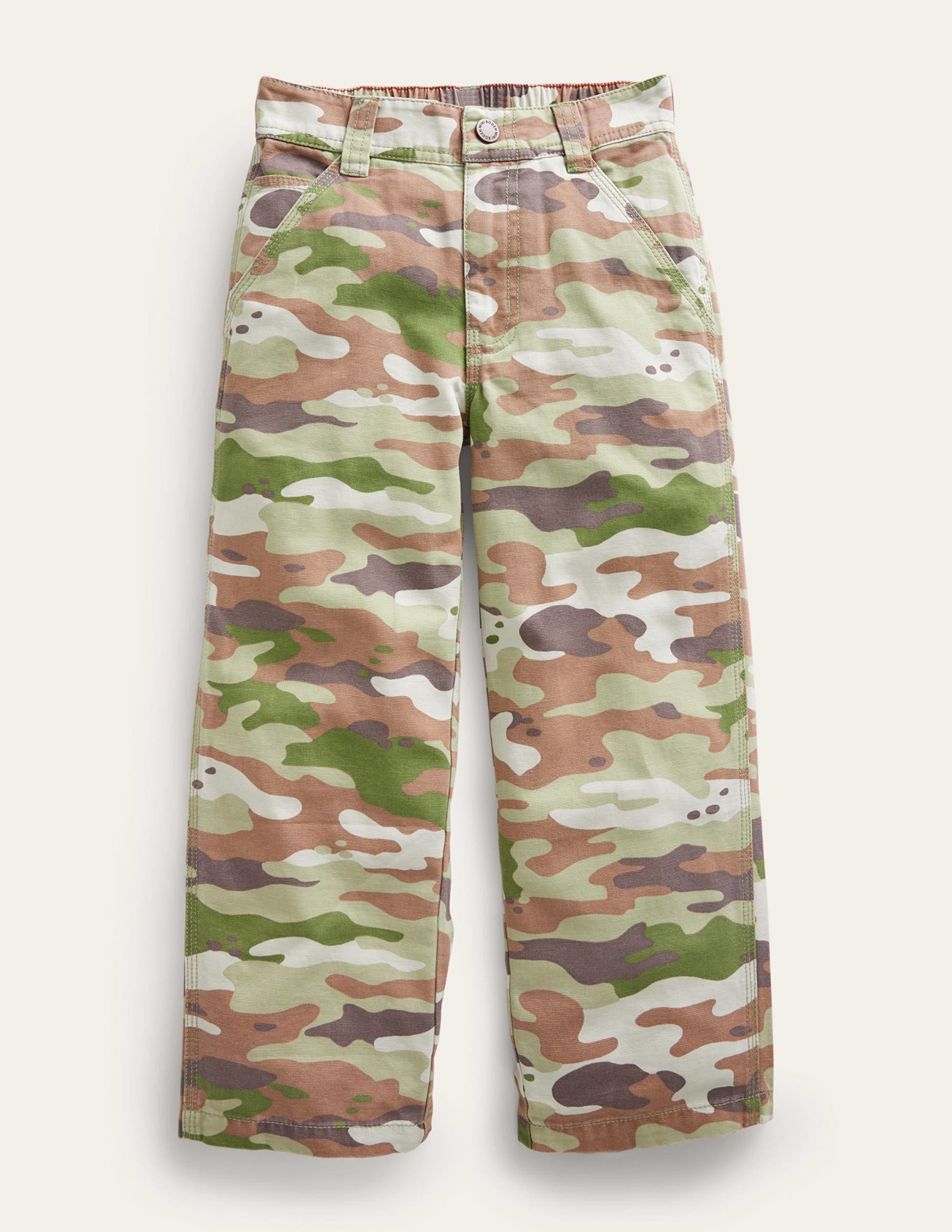 Canvas Trousers-Green Camo - Image 1