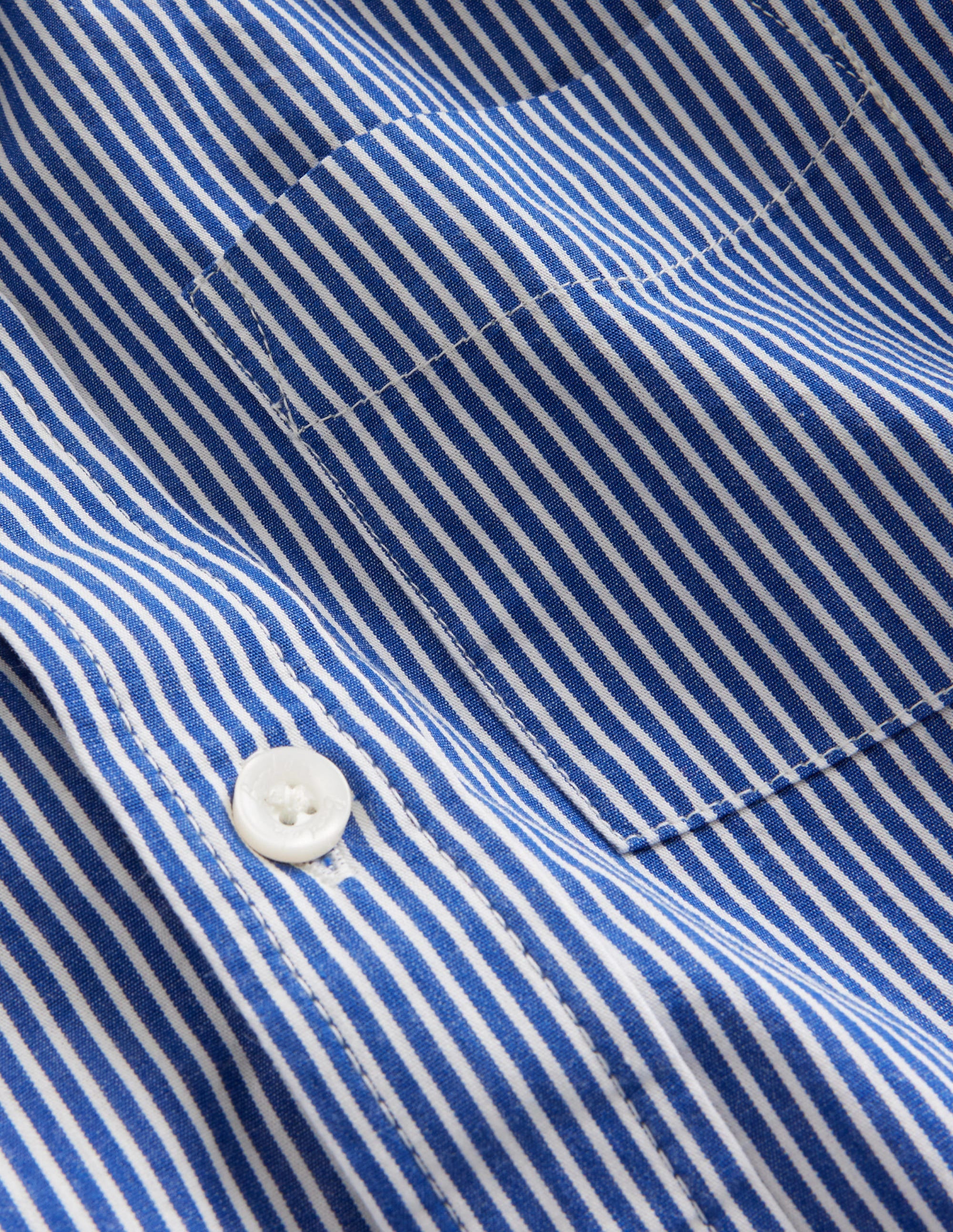 Cotton Shirt-Mazarine Blue/Ivory - Image 3