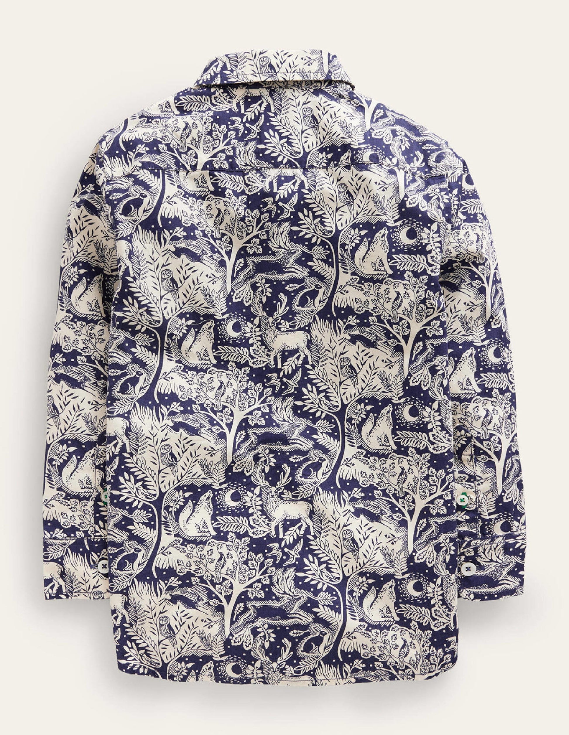 Cotton Shirt-College Navy Magical Forest-2