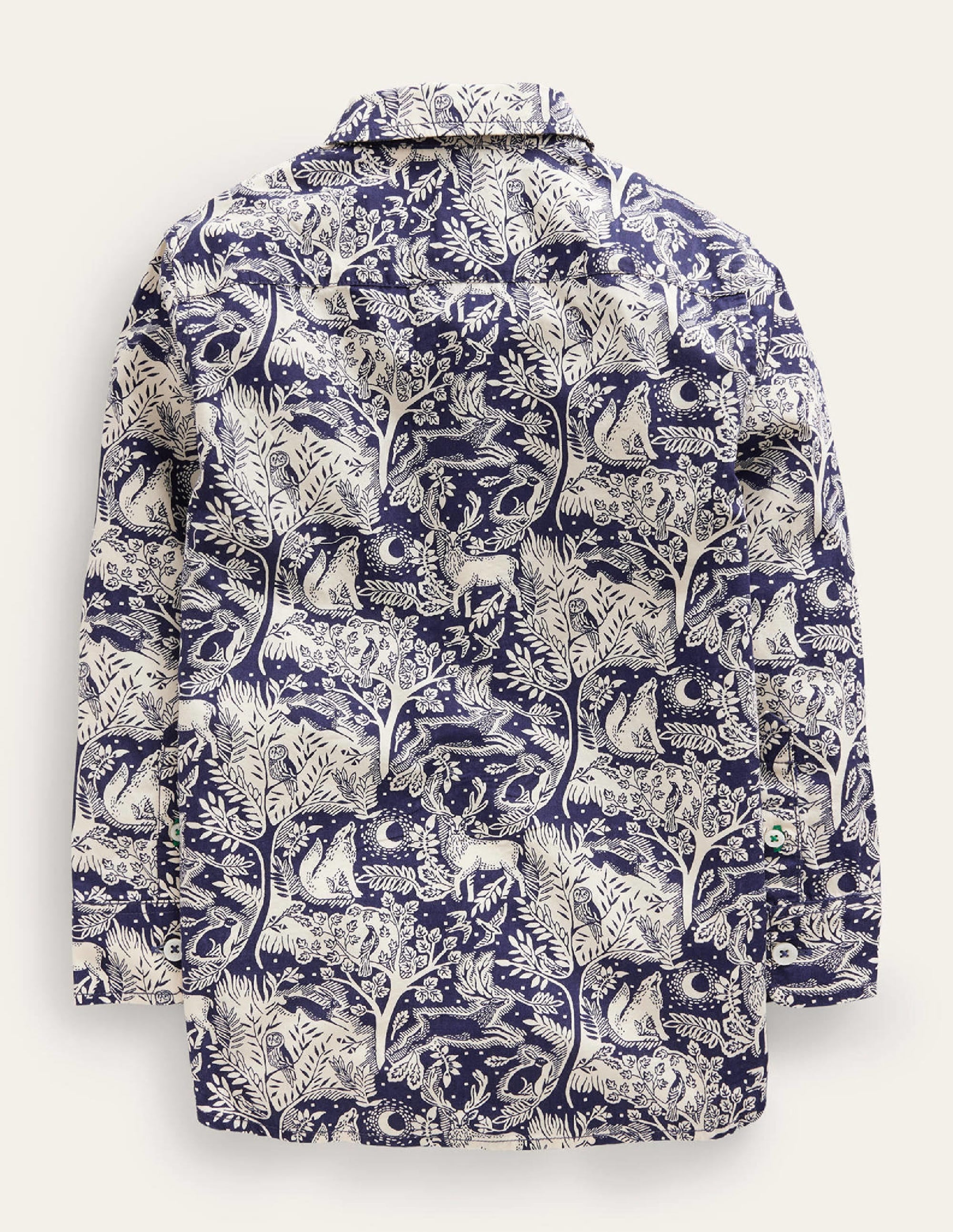 Cotton Shirt-College Navy Magical Forest - Image 2