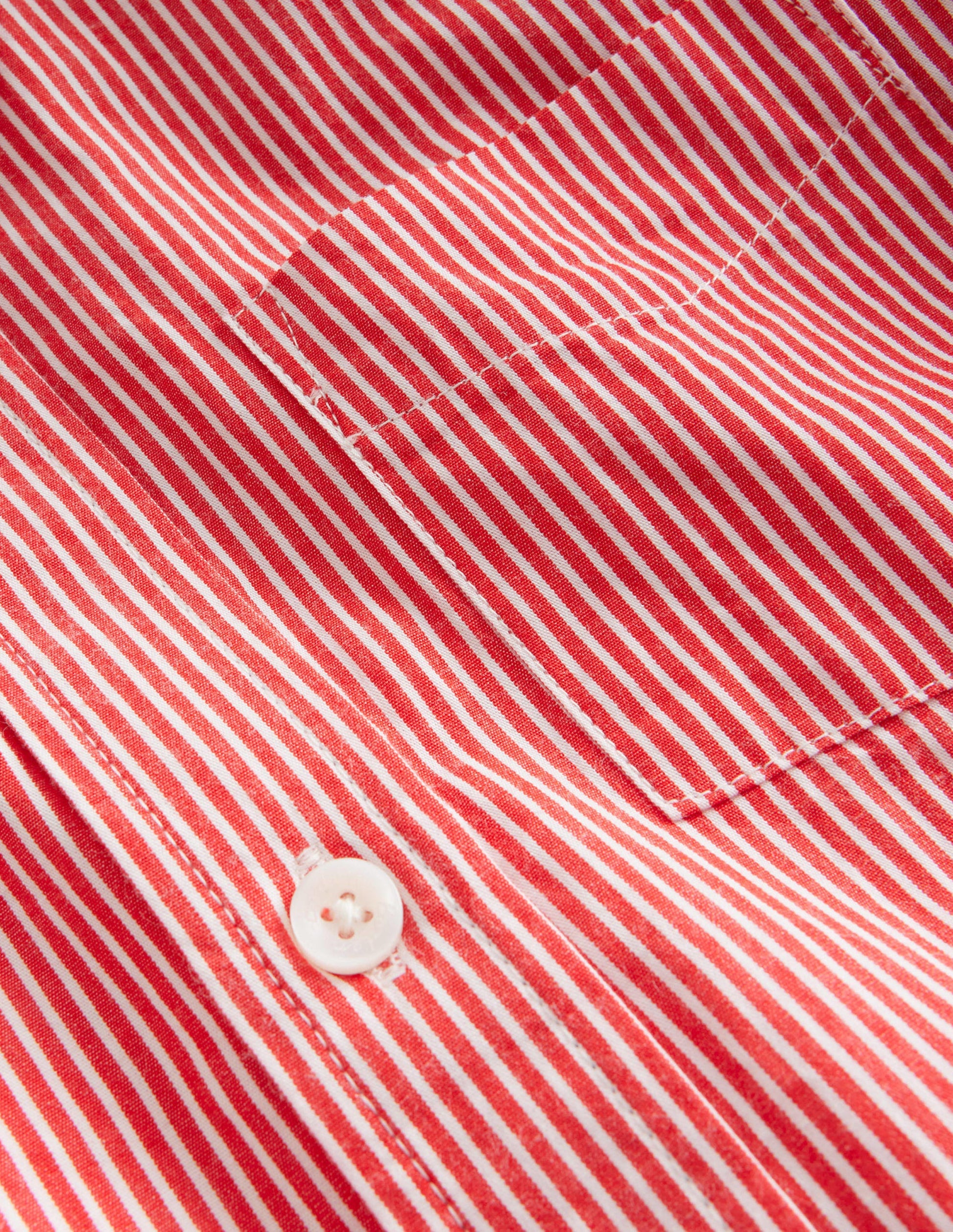 Cotton Shirt-Brilliant Red/Ivory-3
