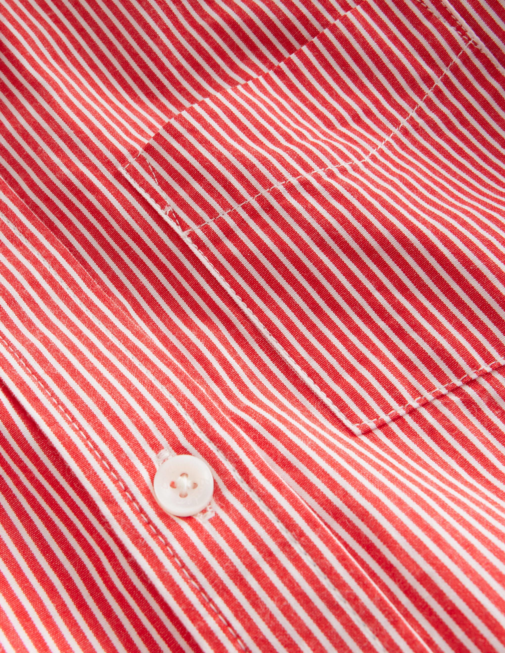 Cotton Shirt-Brilliant Red/Ivory - Image 3