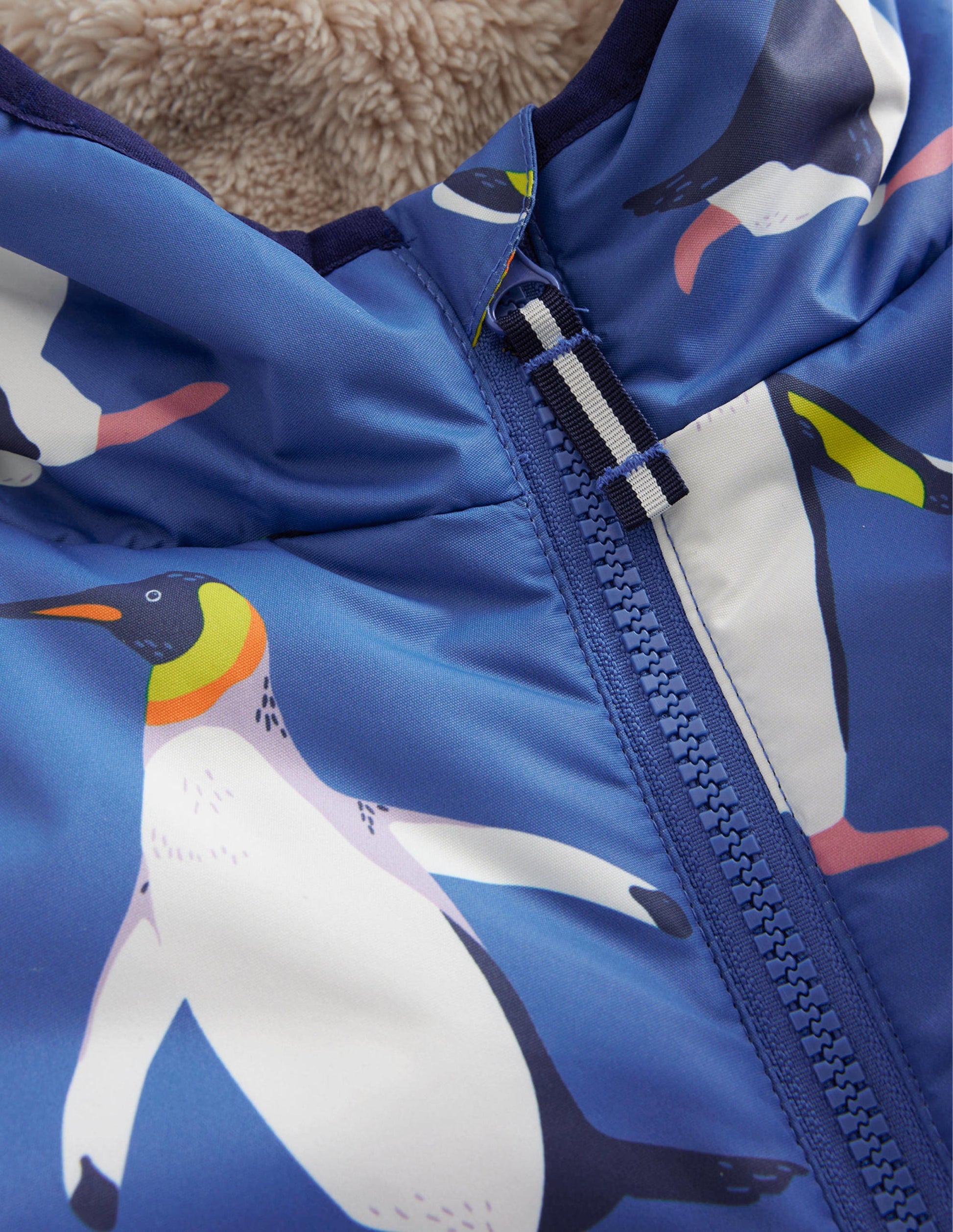 Sherpa Lined Anorak-Penguin Print-3
