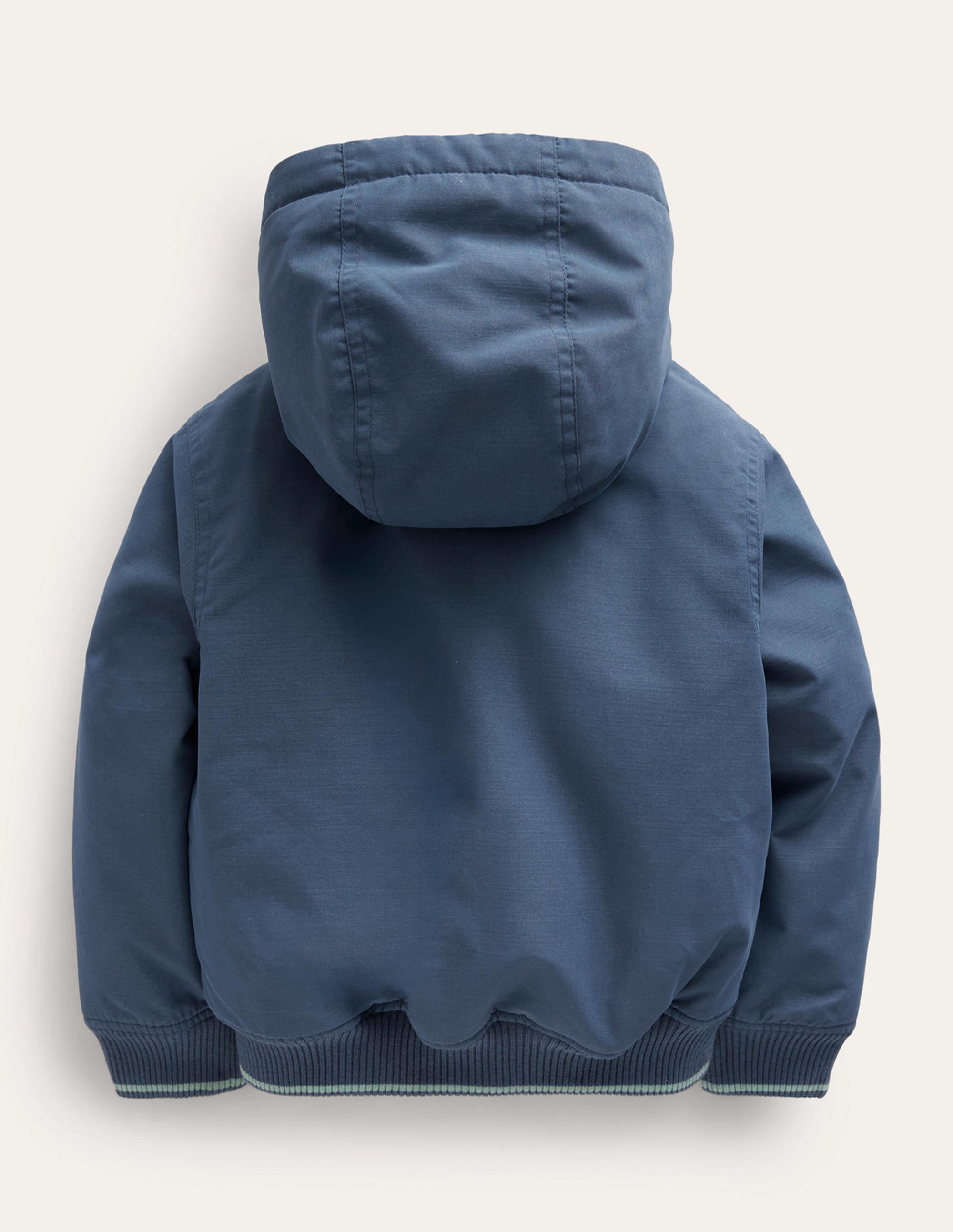 Hooded Lined Bomber Jacket-Robot Blue - Image 2