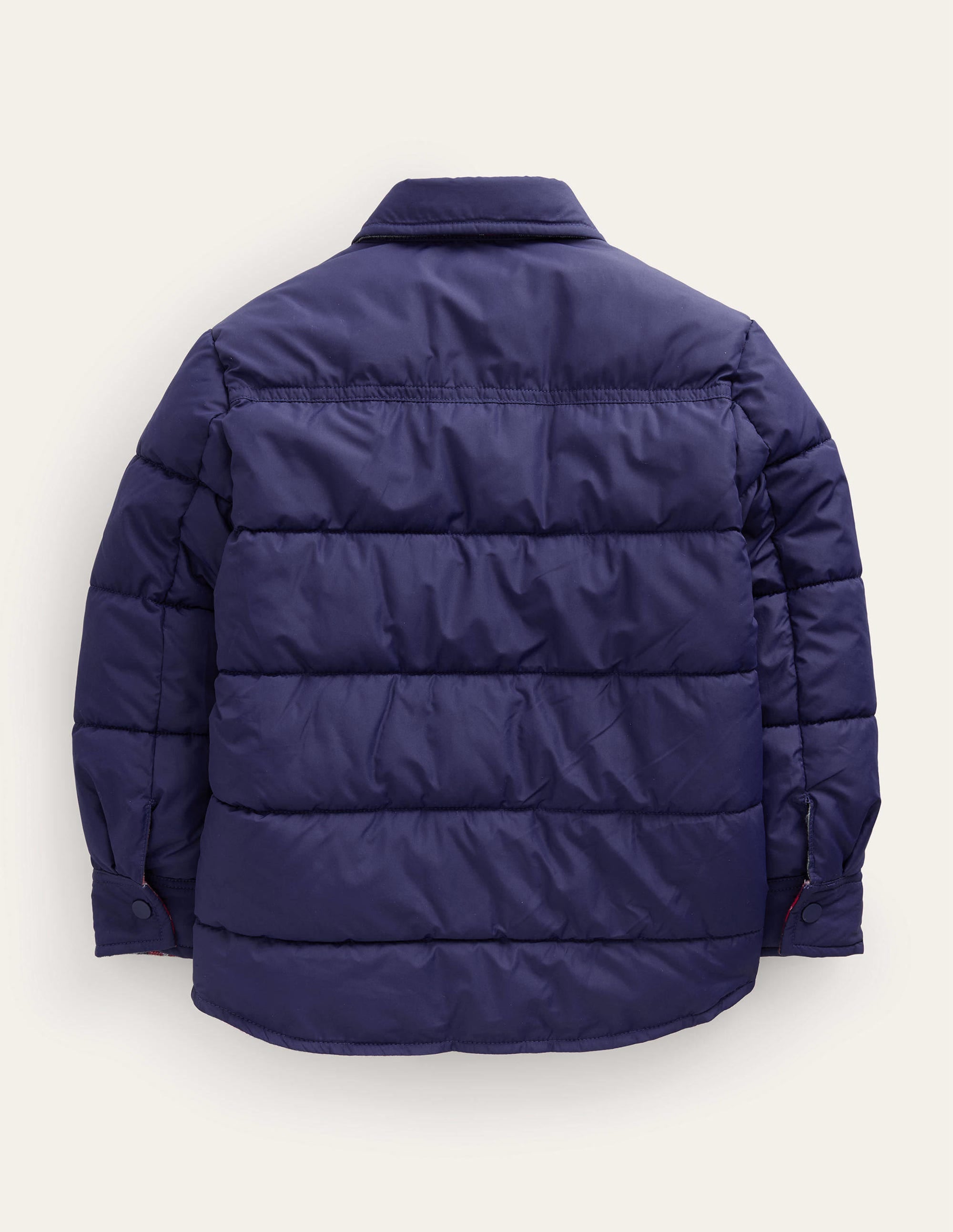 Reversible Quilted Shacket-College Navy - Image 2