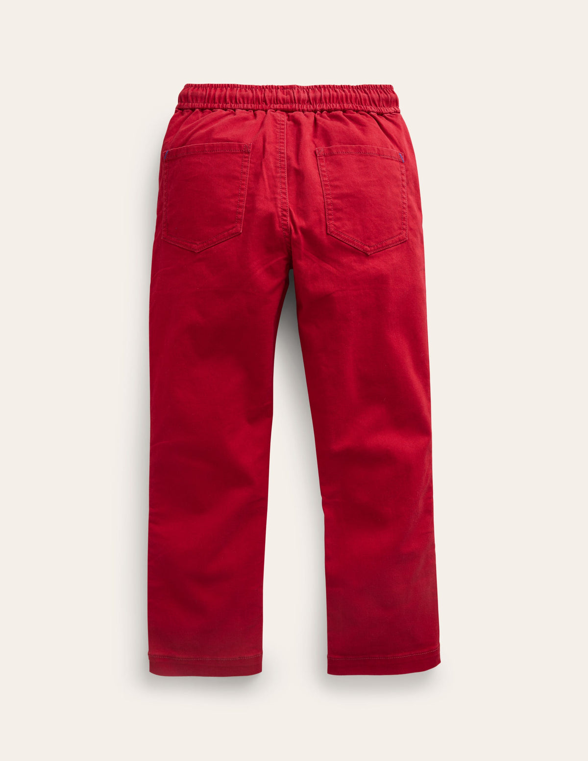 Slim Pull-On Trousers-Royal Red-2