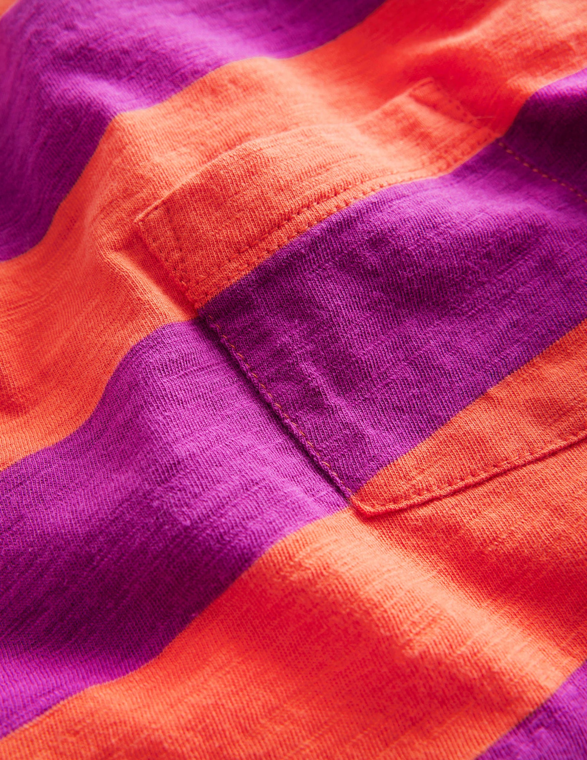 Long-sleeved Washed T-shirt-Autumn Maple Orange/ Pink-3