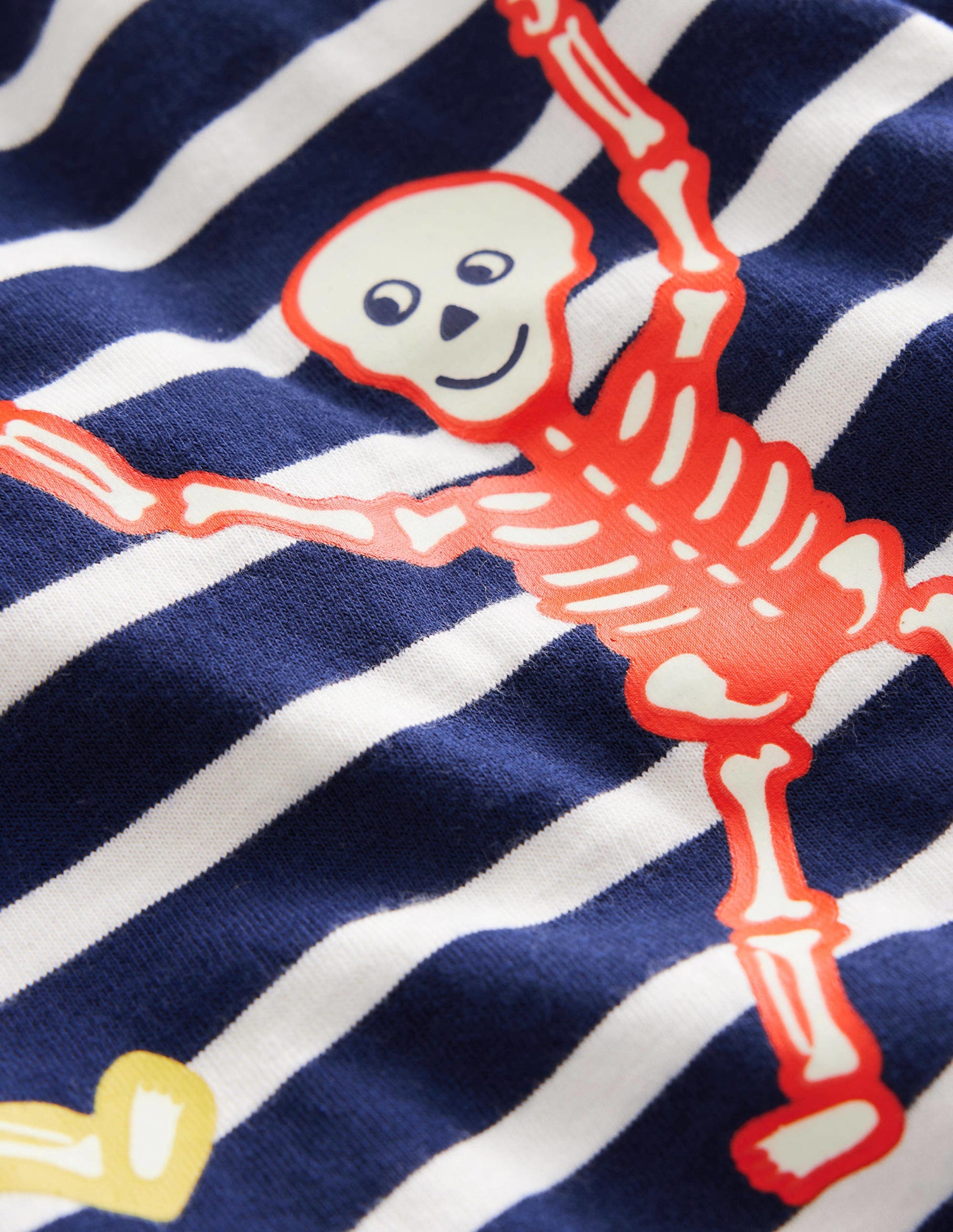 Skeleton Halloween T-shirt-College Navy Skeletons-3