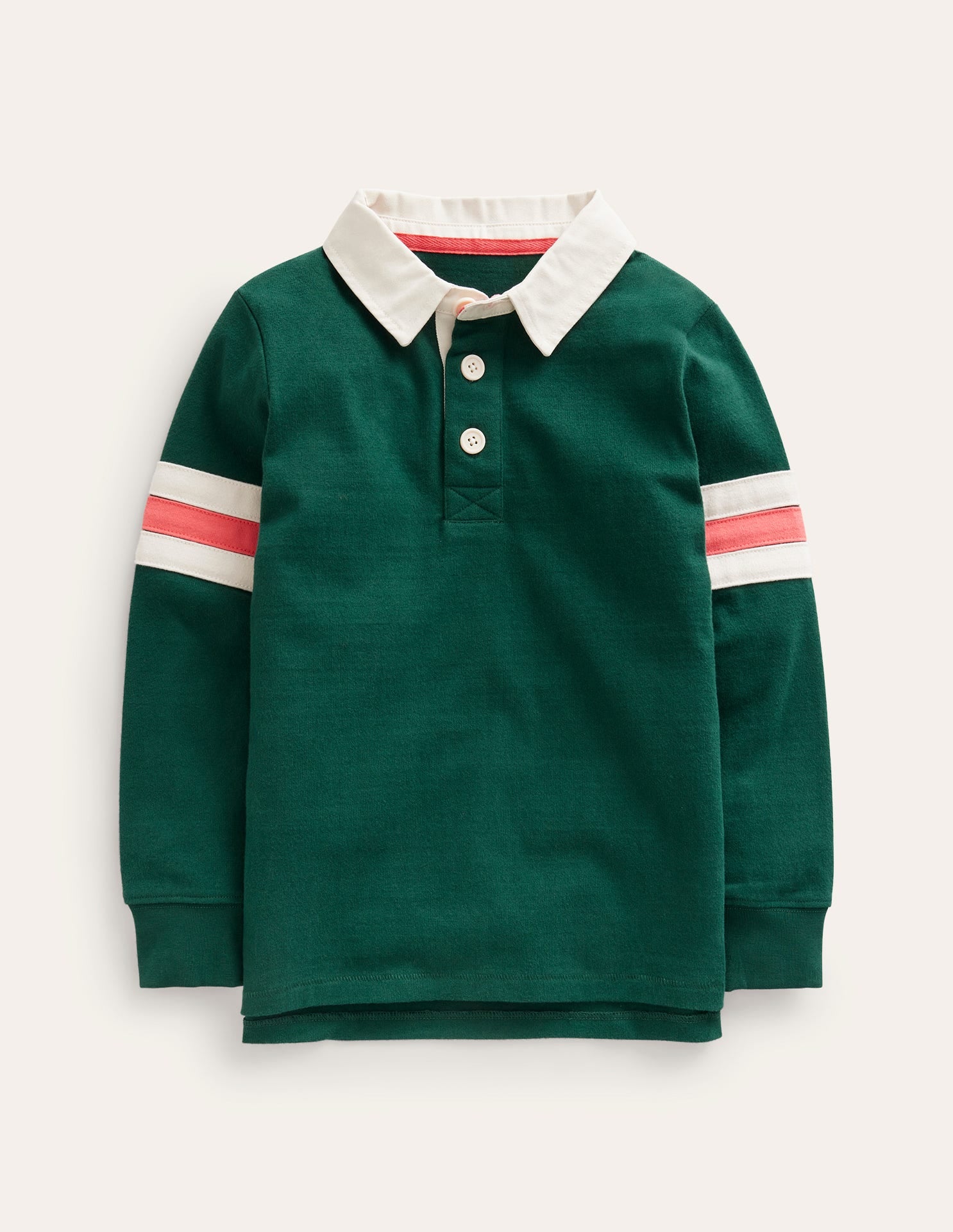 Appliqué Rugby Shirt-Deep Green - Image 1