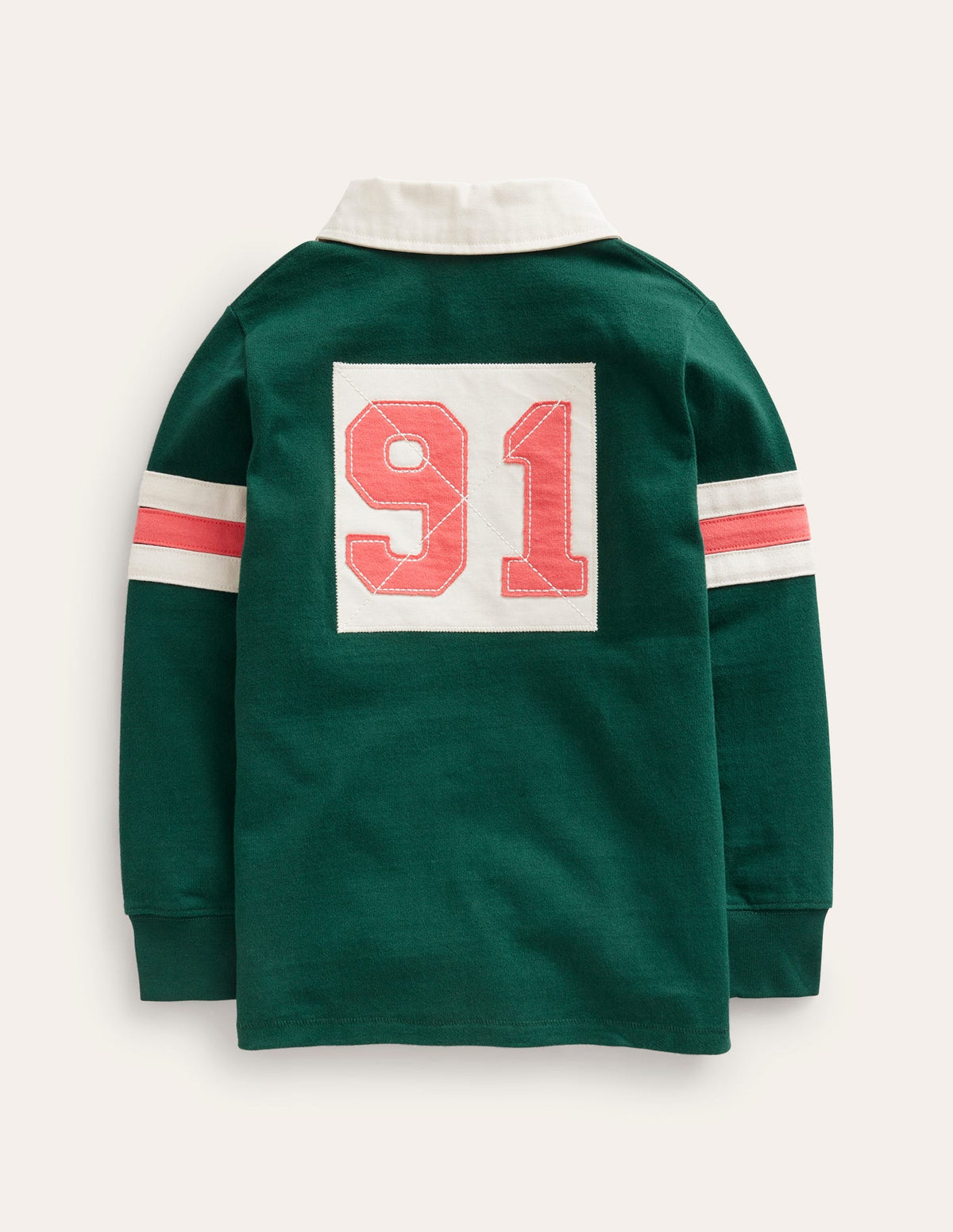 Appliqué Rugby Shirt-Deep Green - Image 2