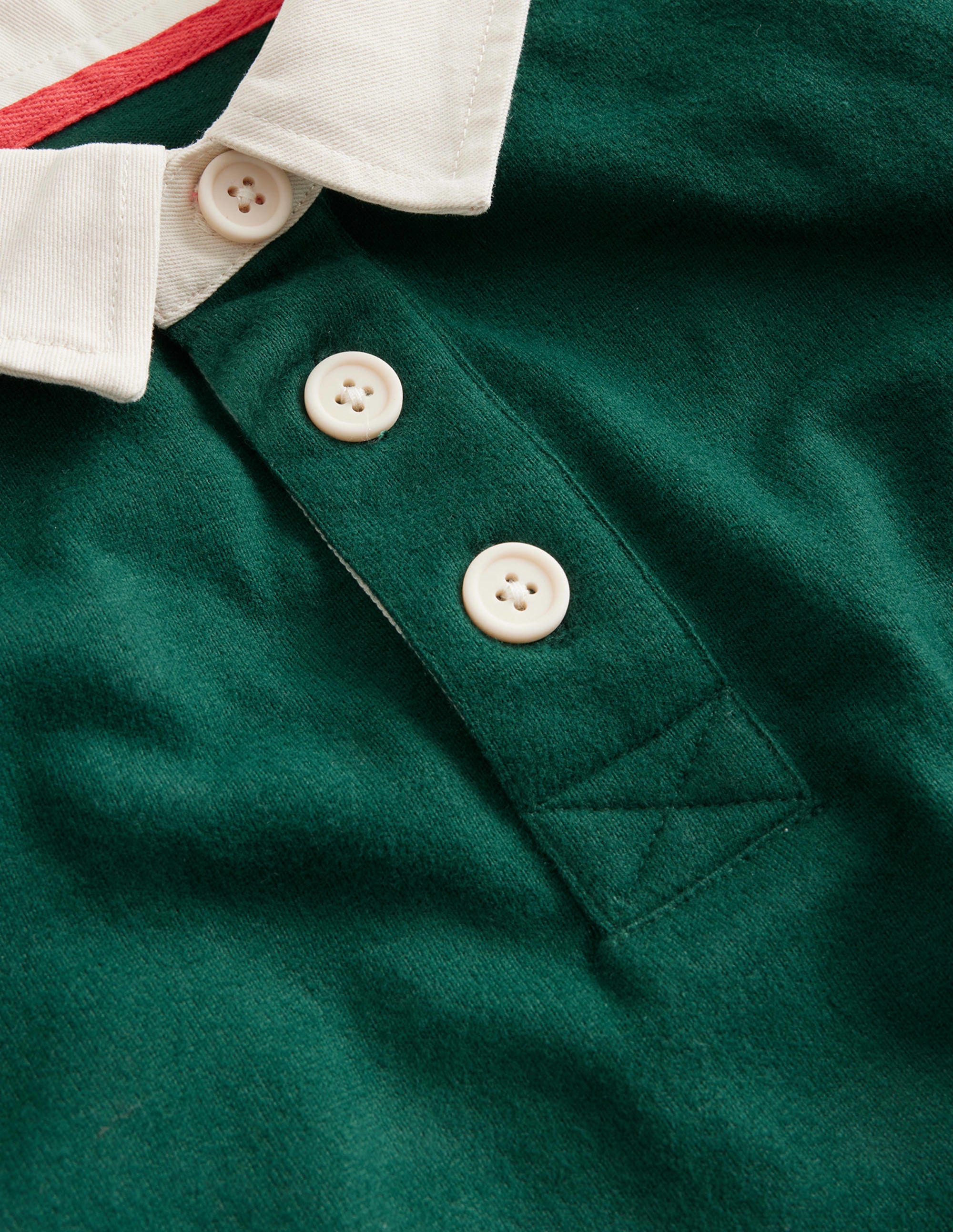 Appliqué Rugby Shirt-Deep Green - Image 3