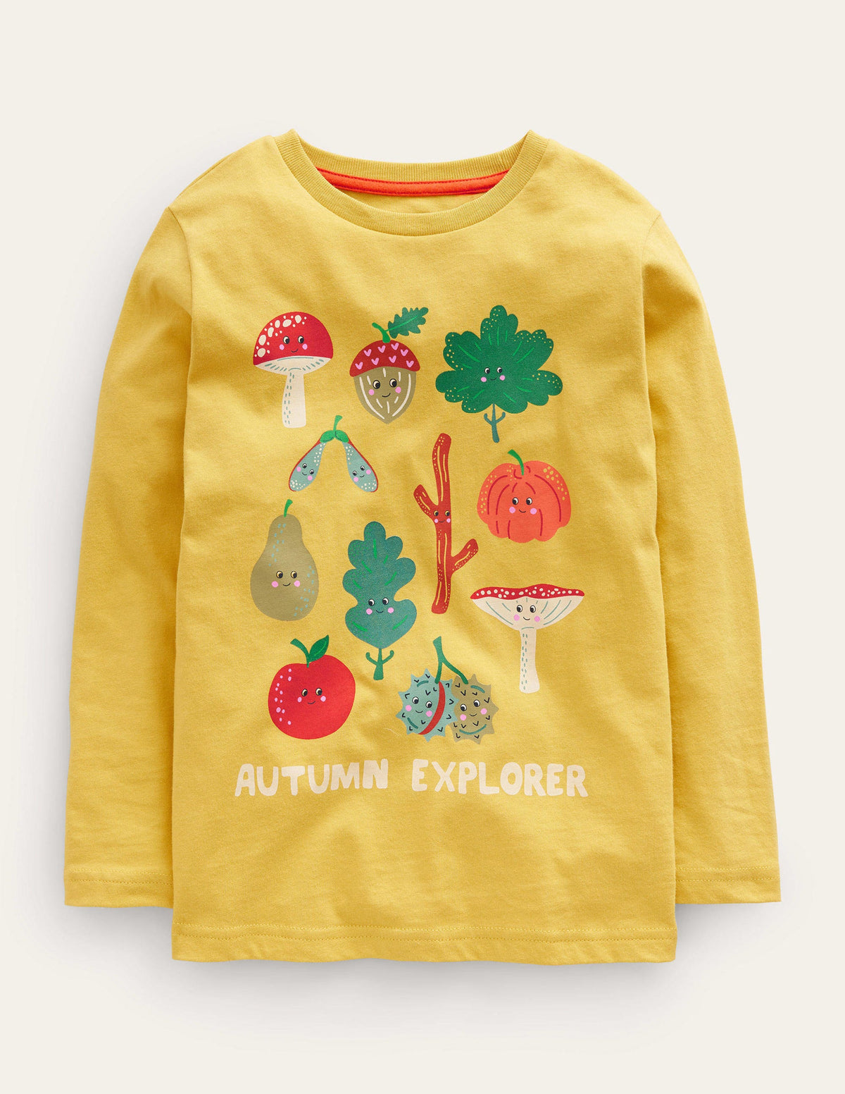 Print Grid T-Shirt-Oil Yellow Autumn Explorer - Image 1