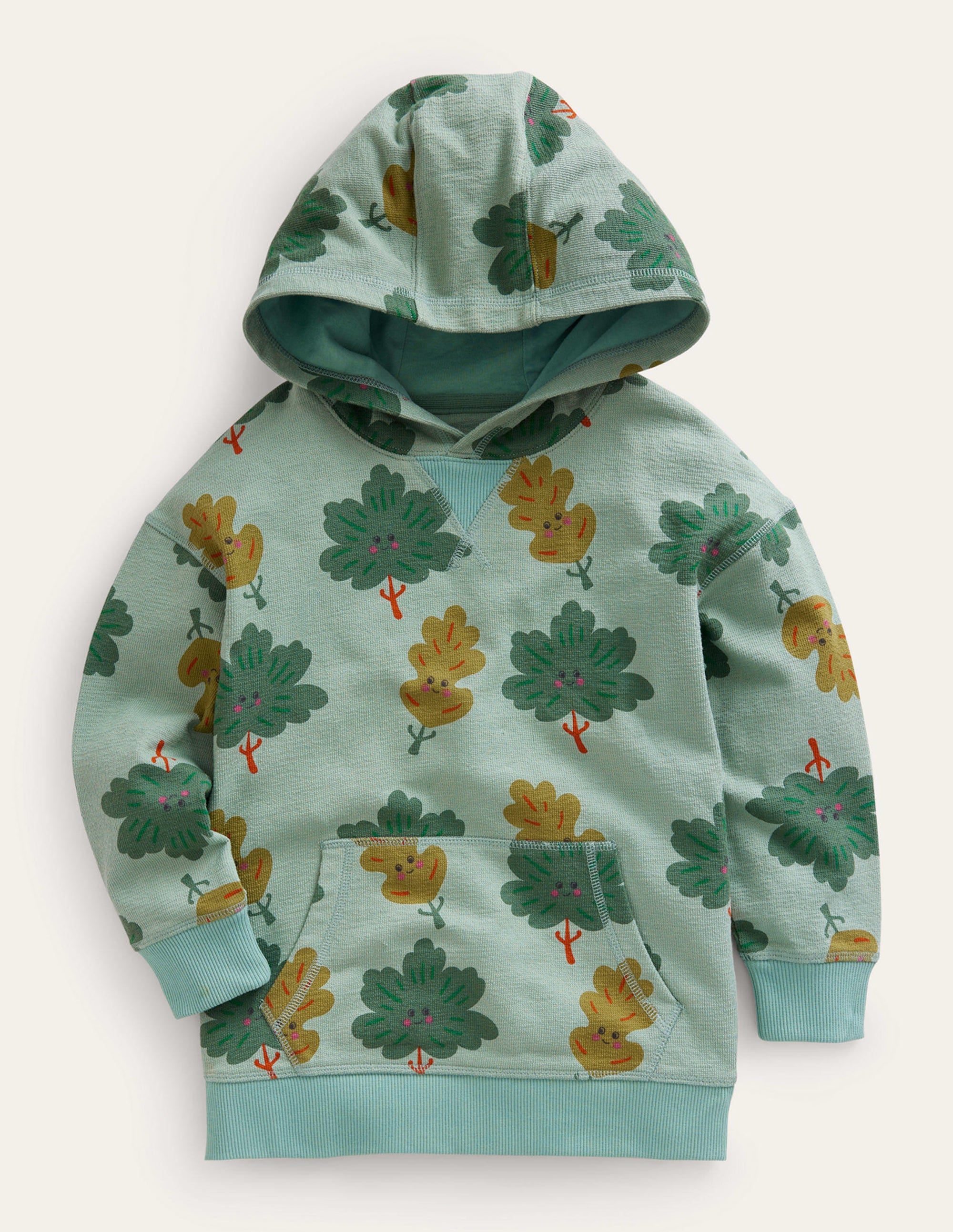 Printed Hoodie-Green Trees - Image 1