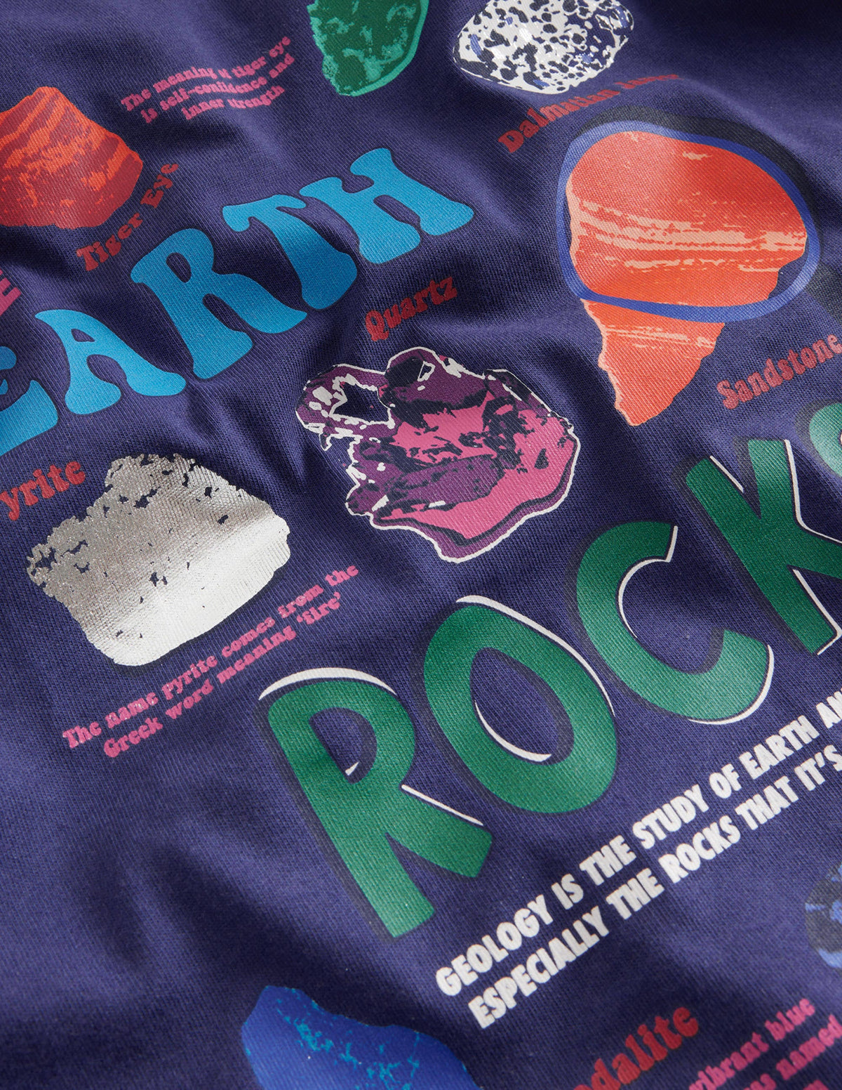 Printed Rock T-shirt-Starboard Blue - Image 3