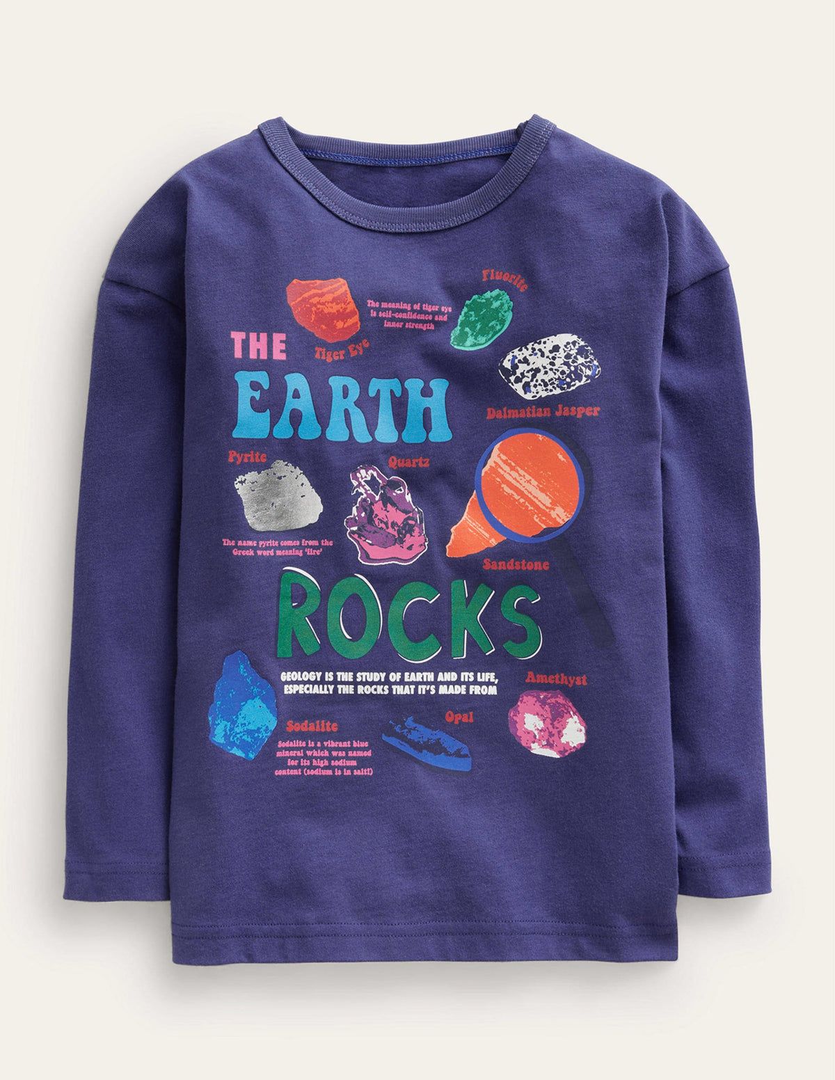 Printed Rock T-shirt-Starboard Blue-1