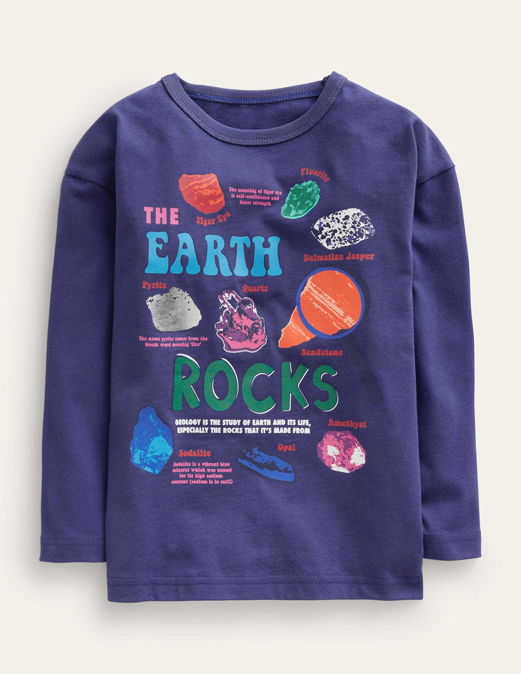 Printed Rock T-shirt-Starboard Blue - Image 1