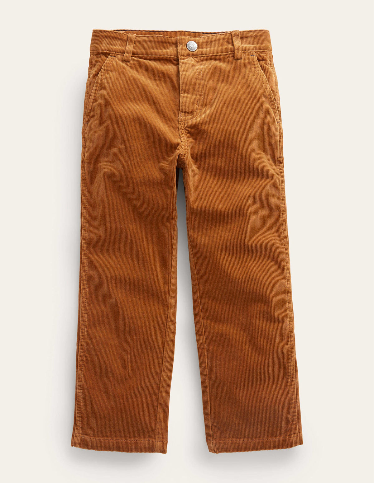 Straight Leg Cord Trousers-Butterscotch Brown - Image 1