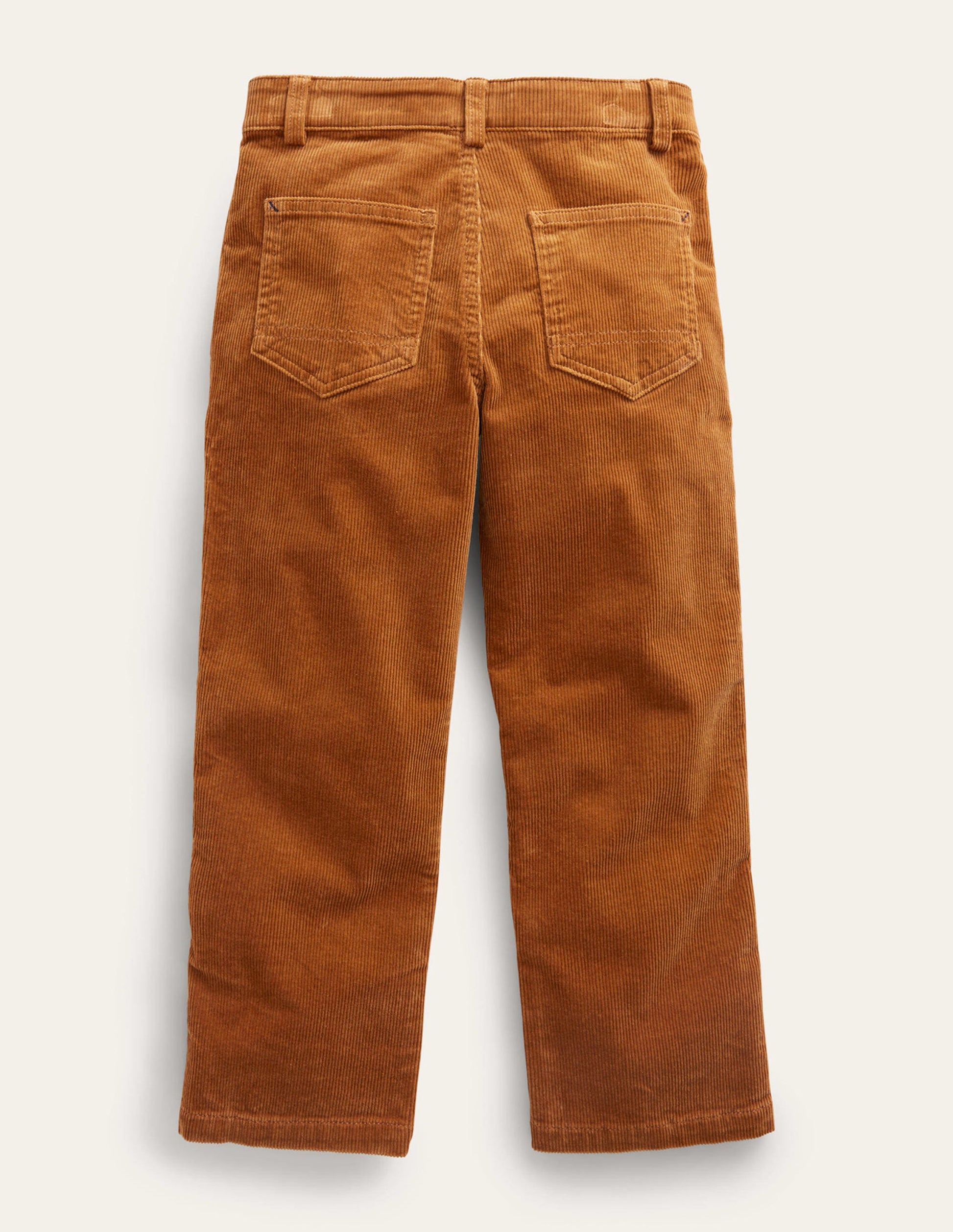 Straight Leg Cord Trousers-Butterscotch Brown-2