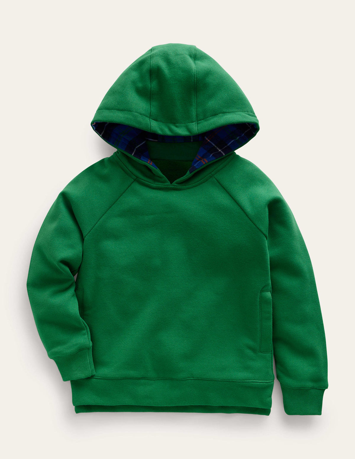 Checked Hoodie-Deep Green - Image 1