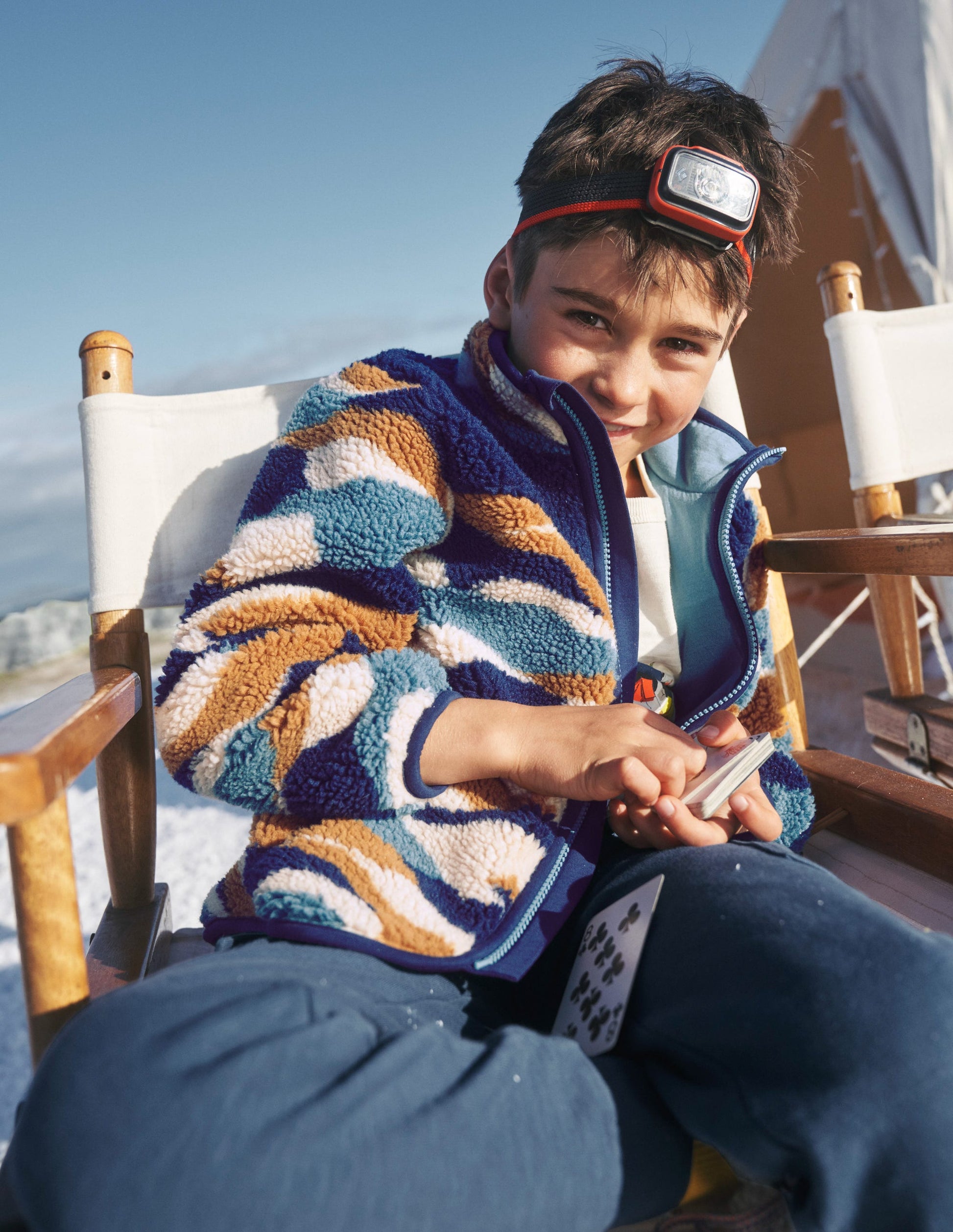 Zip Through Printed Fleece-Sandpiper Mountains-4