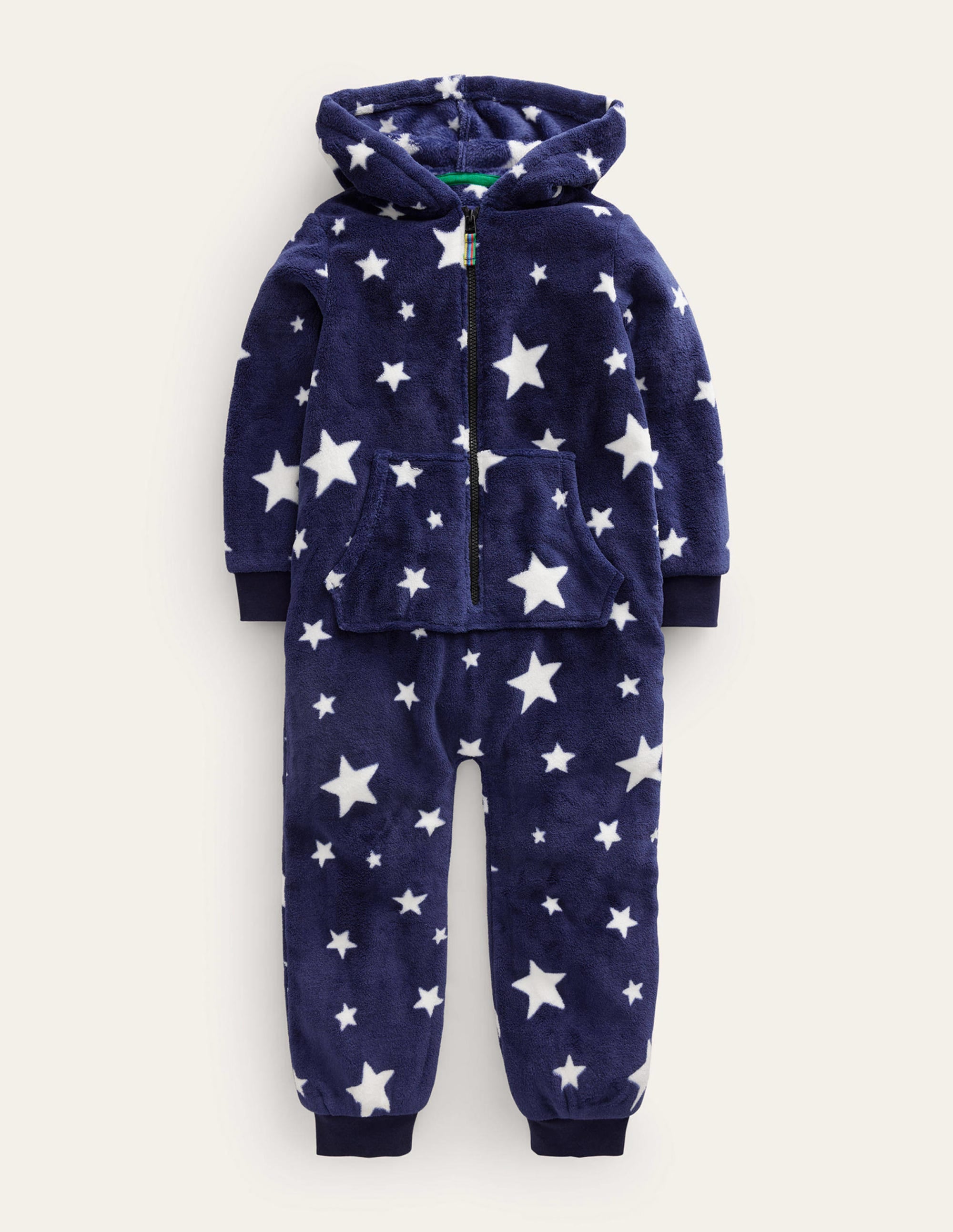 Cosy Fleece All-In-One-College Navy Star - Image 1
