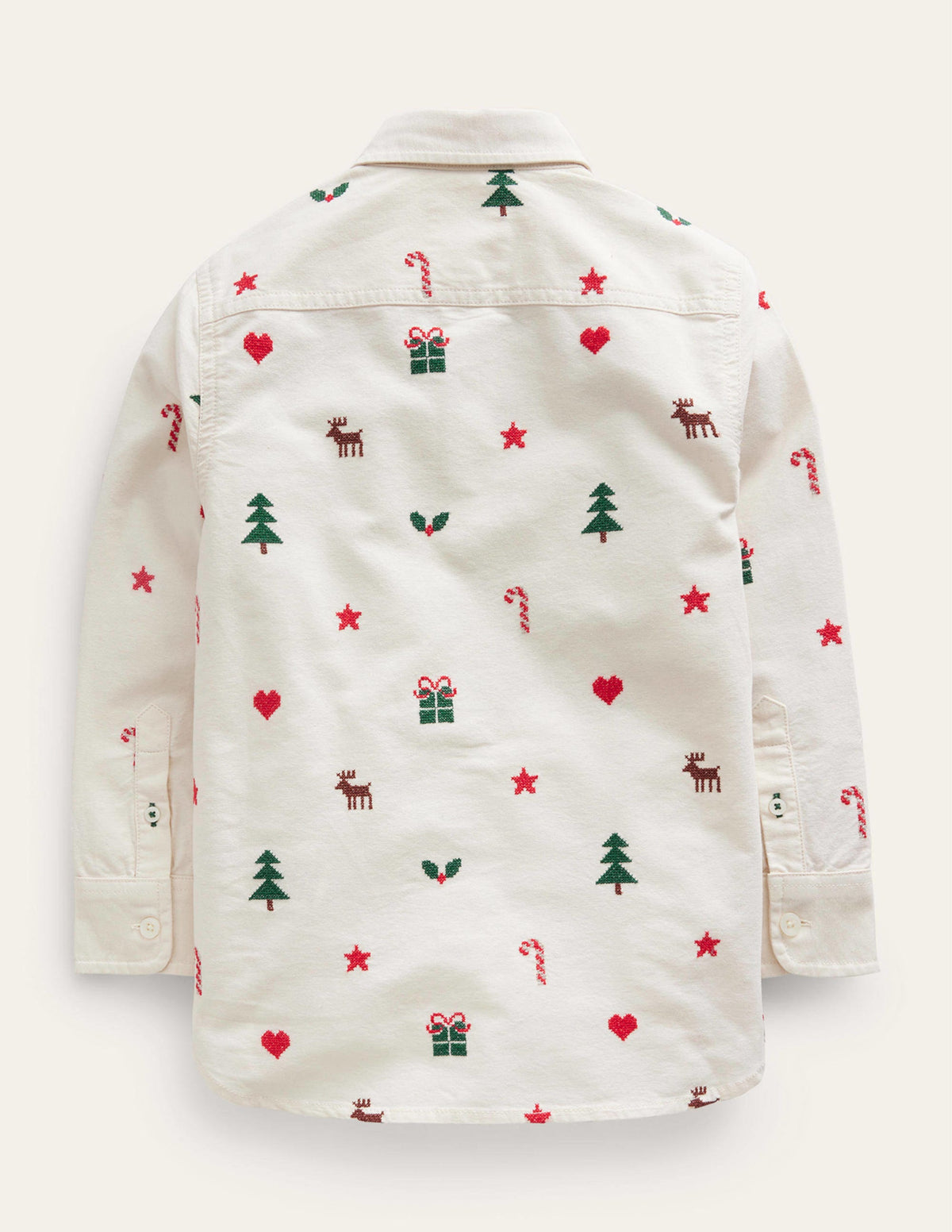 Embroidered Oxford Shirt-Vanilla Pod Christmas - Image 2
