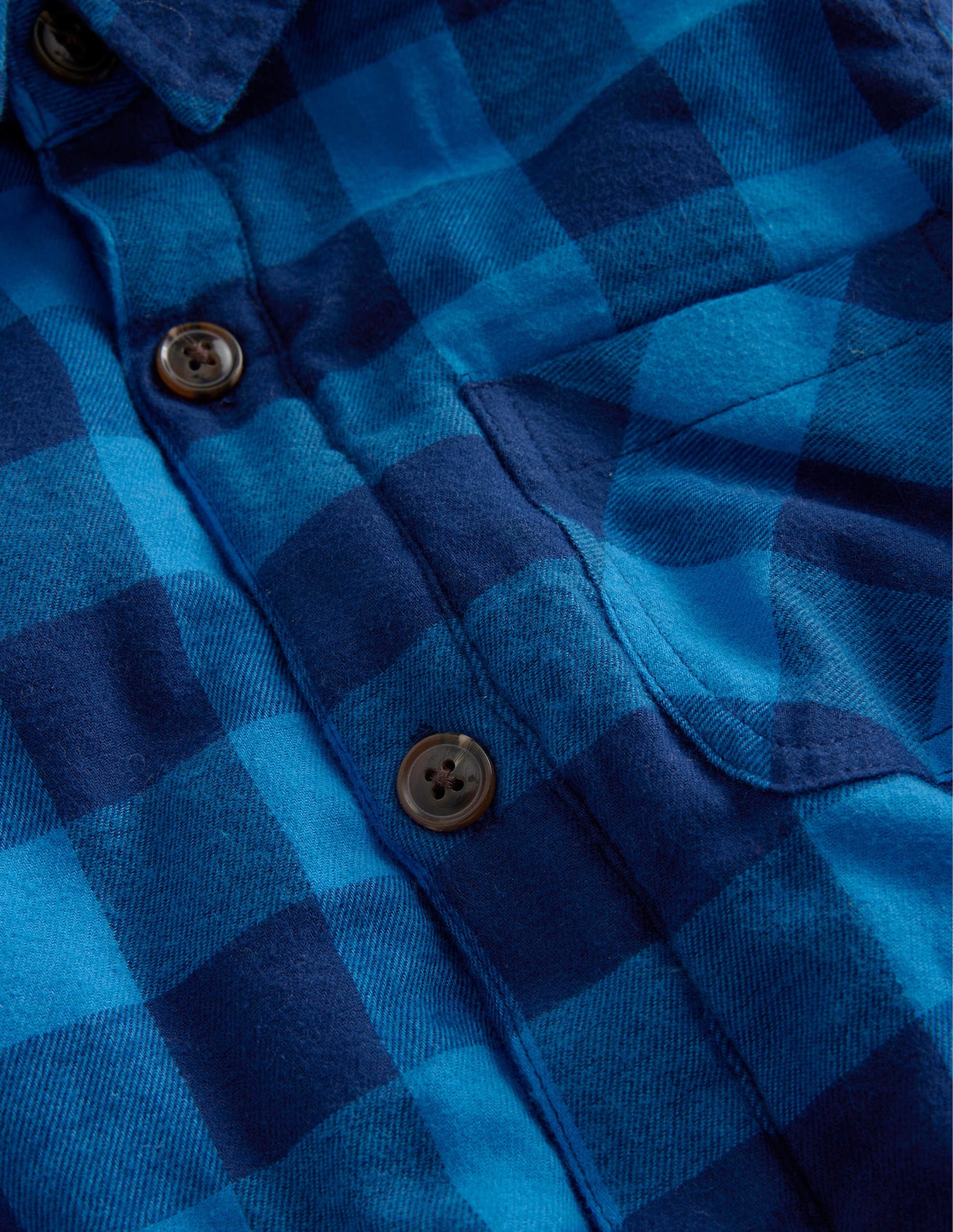 Hooded Borg Lined Jacket-Navy / Blue Gingham-3