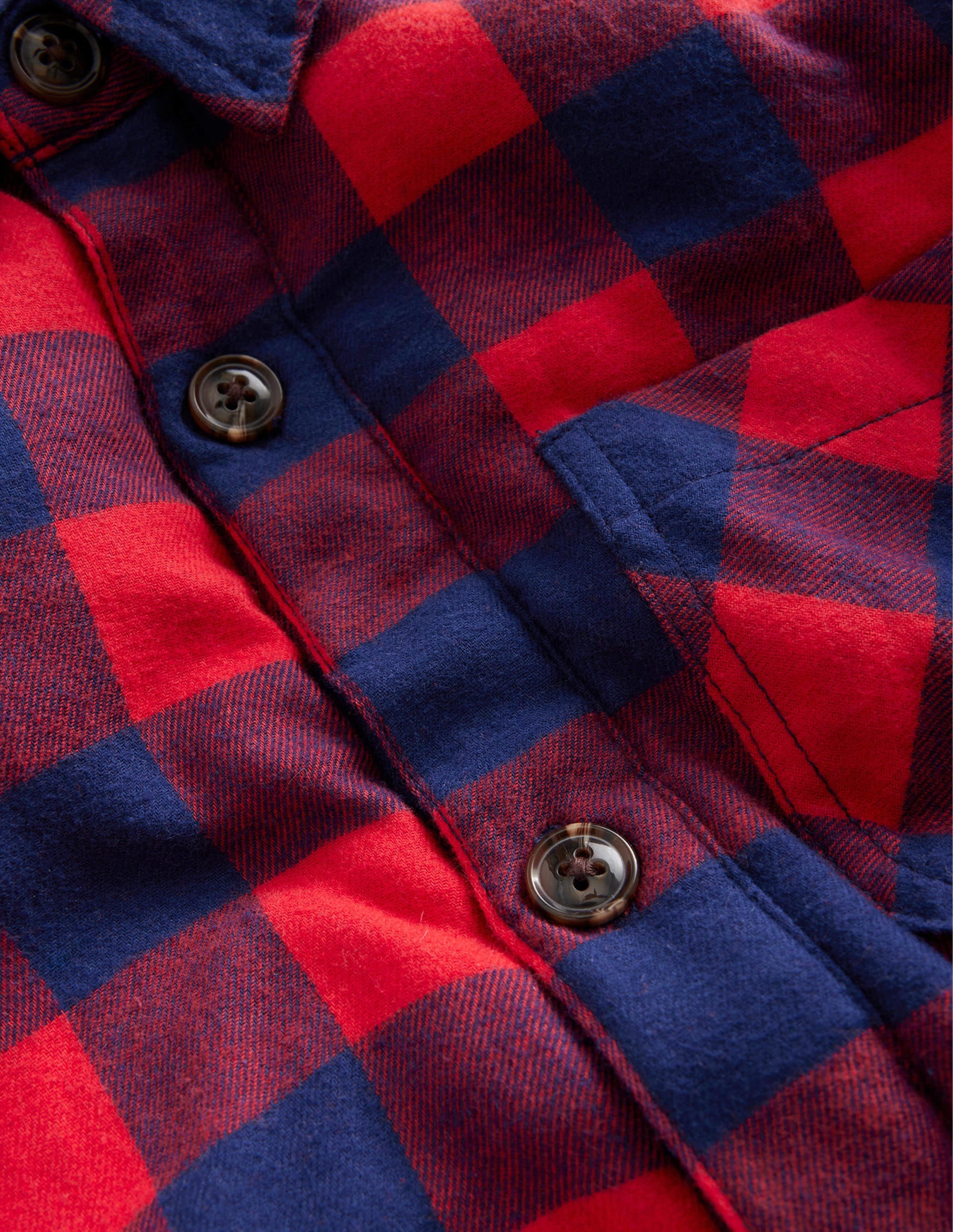 Hooded Borg Lined Jacket-Red / Blue Gingham - Image 3
