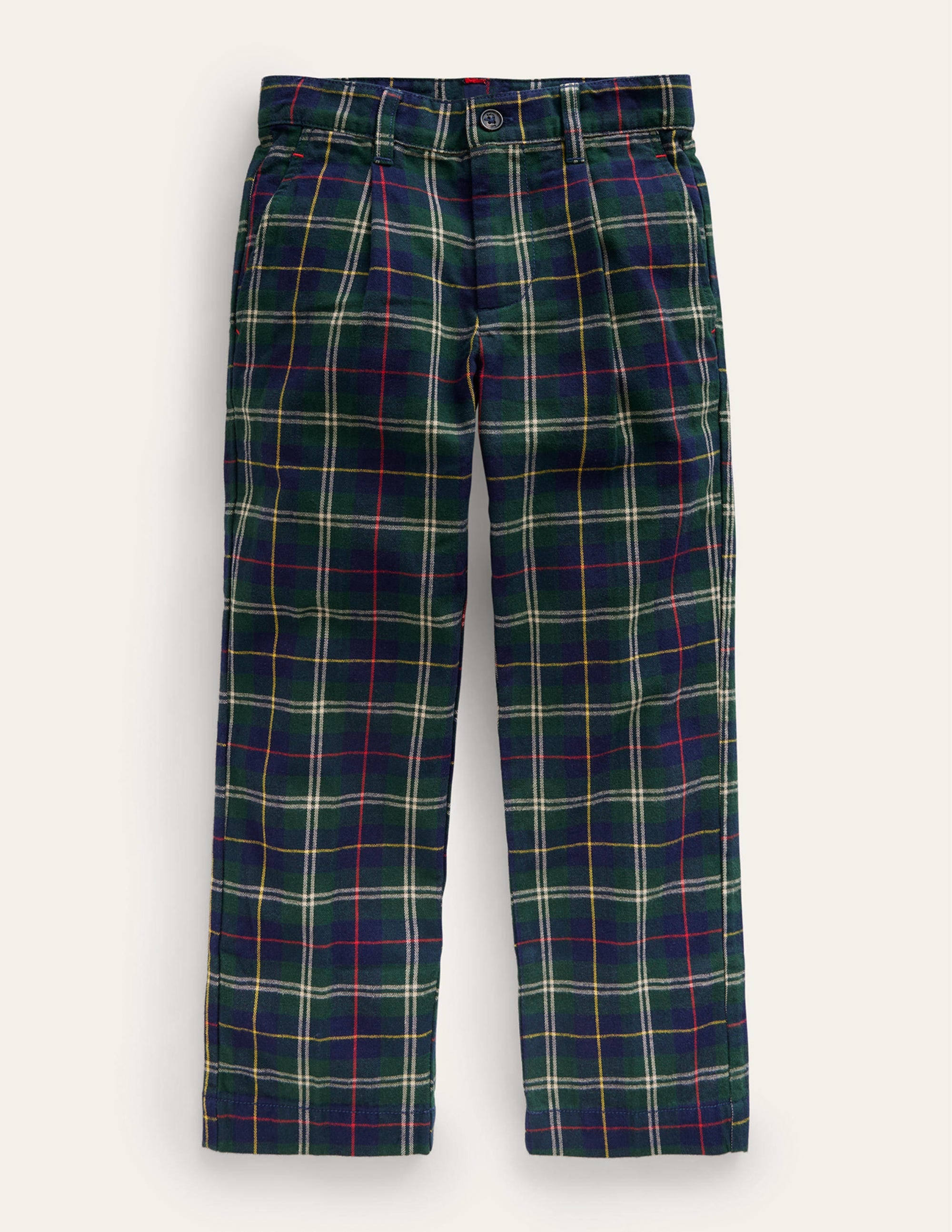 Smart Trousers-Blue / Green Check - Image 1