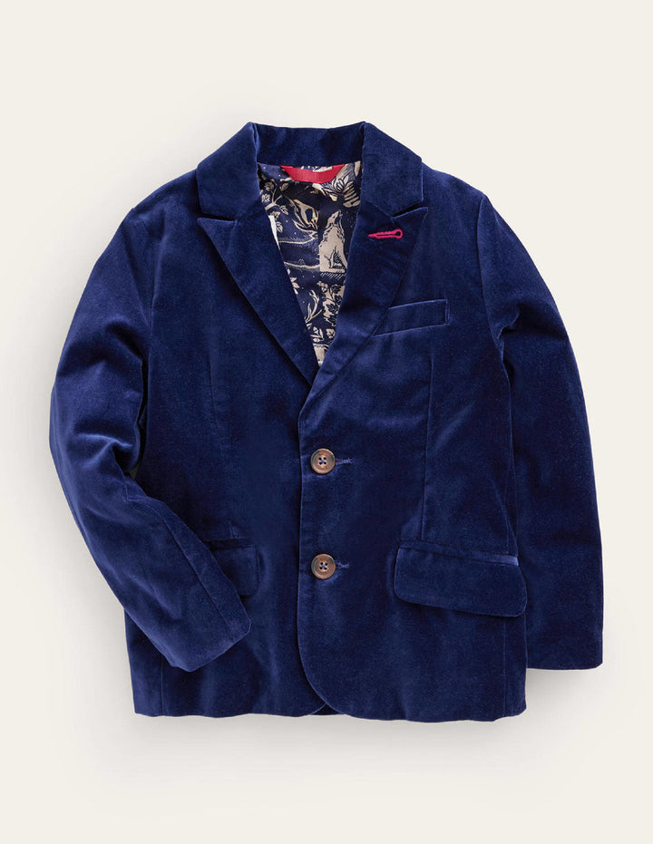 Velvet Party Blazer-Bluing