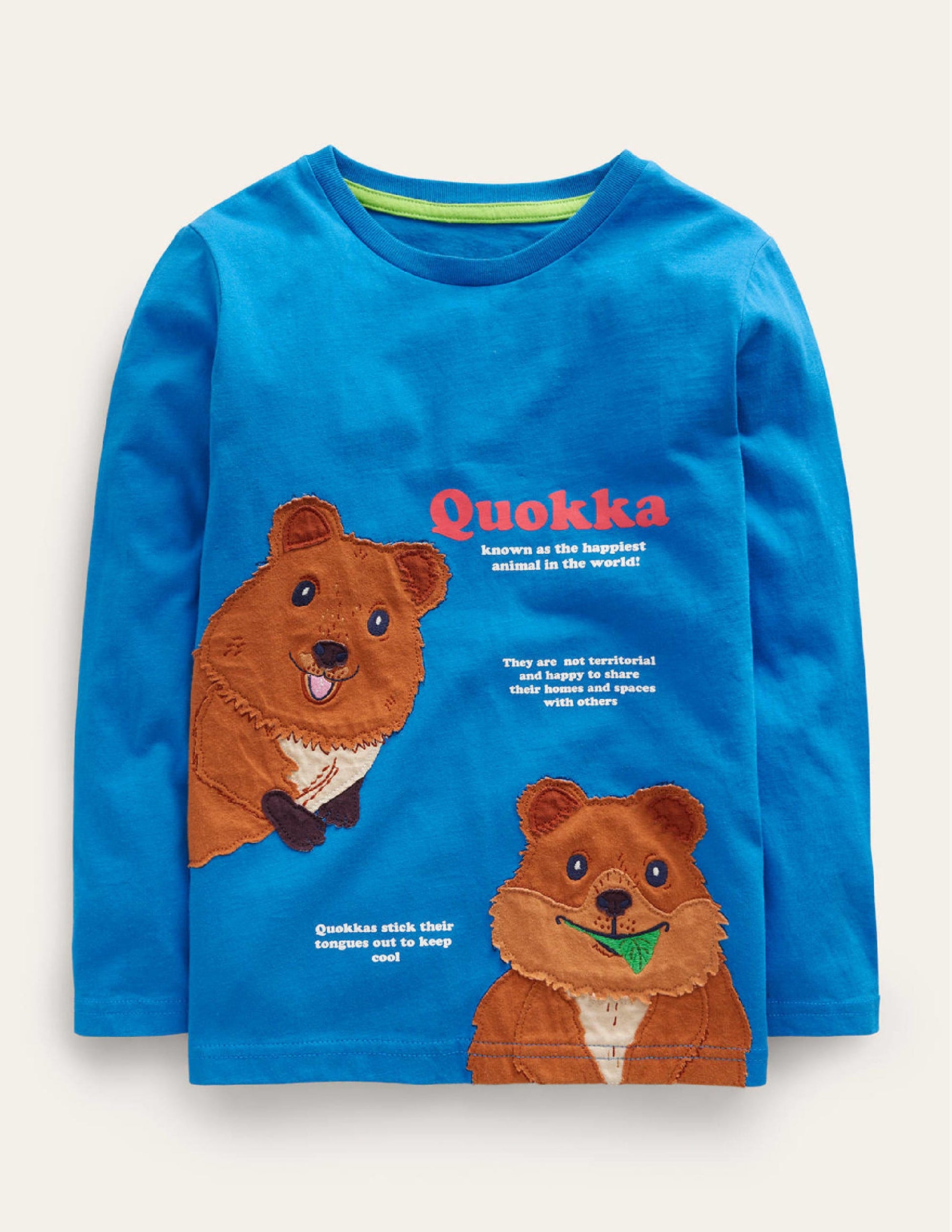 Quokka Educational T-shirt-Egyptian Blue Quokka-1
