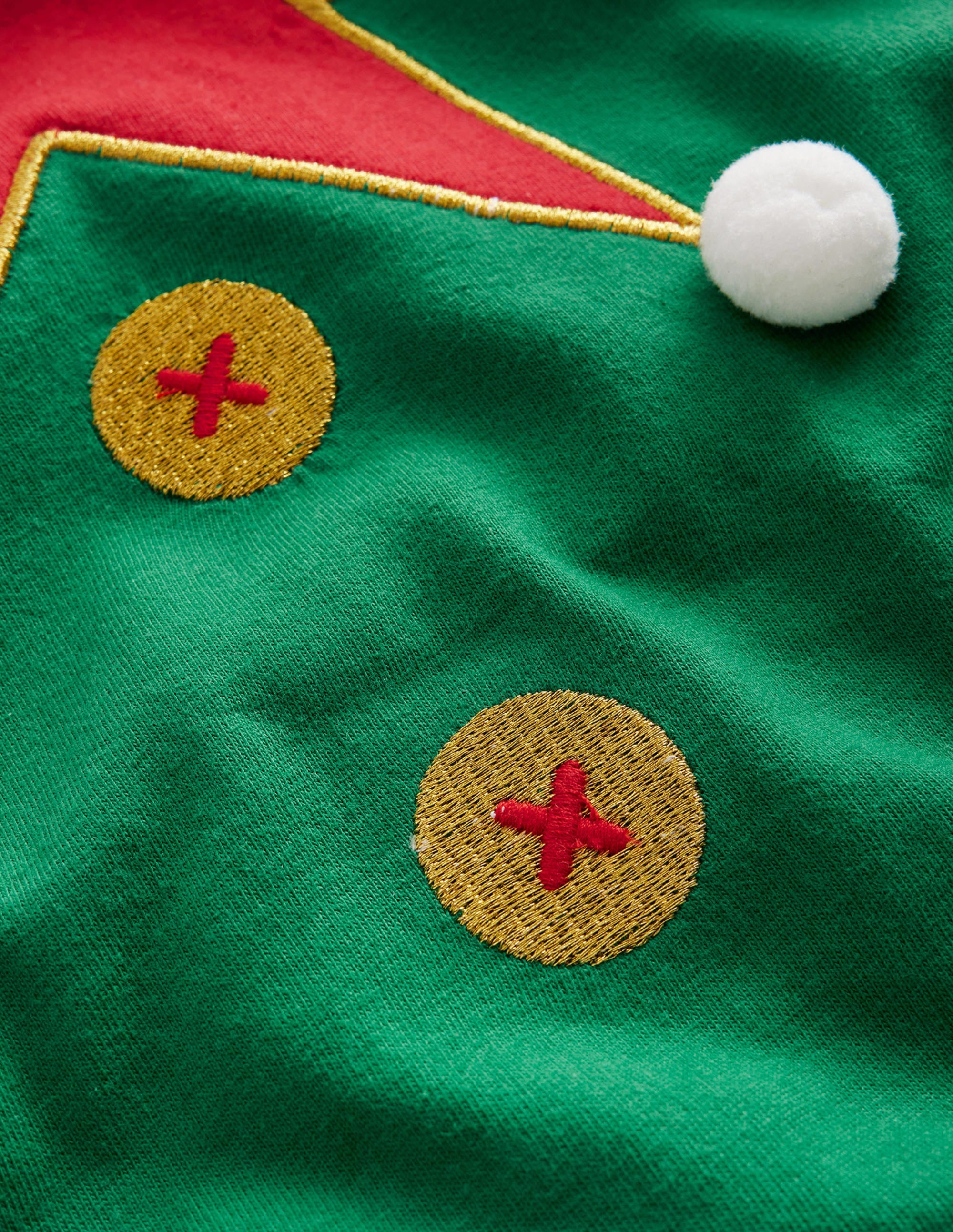Elf Applique T-shirt-Forest Green - Image 3