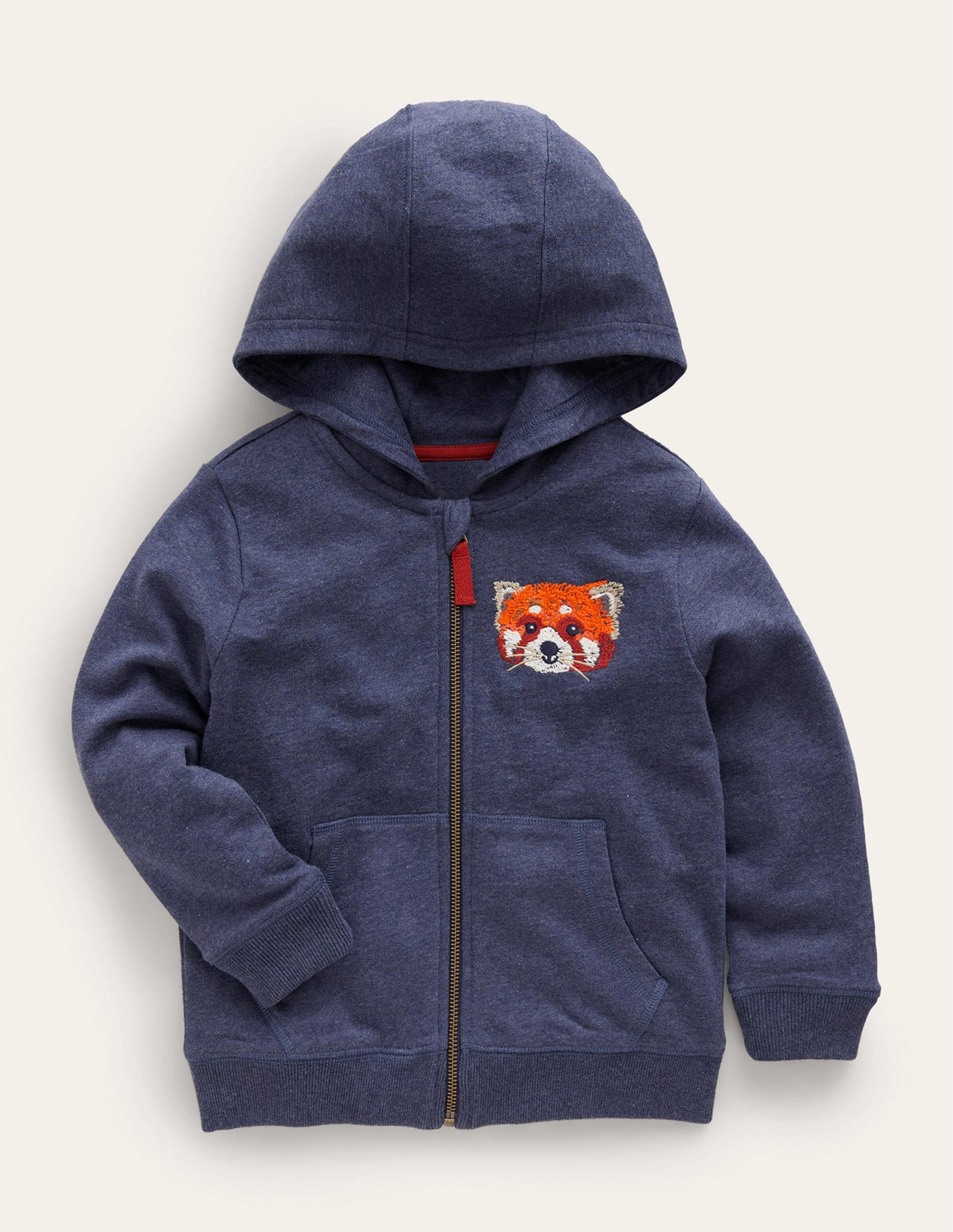 Animal Zip-Through Hoodie-Blue Marl Panda - Image 1
