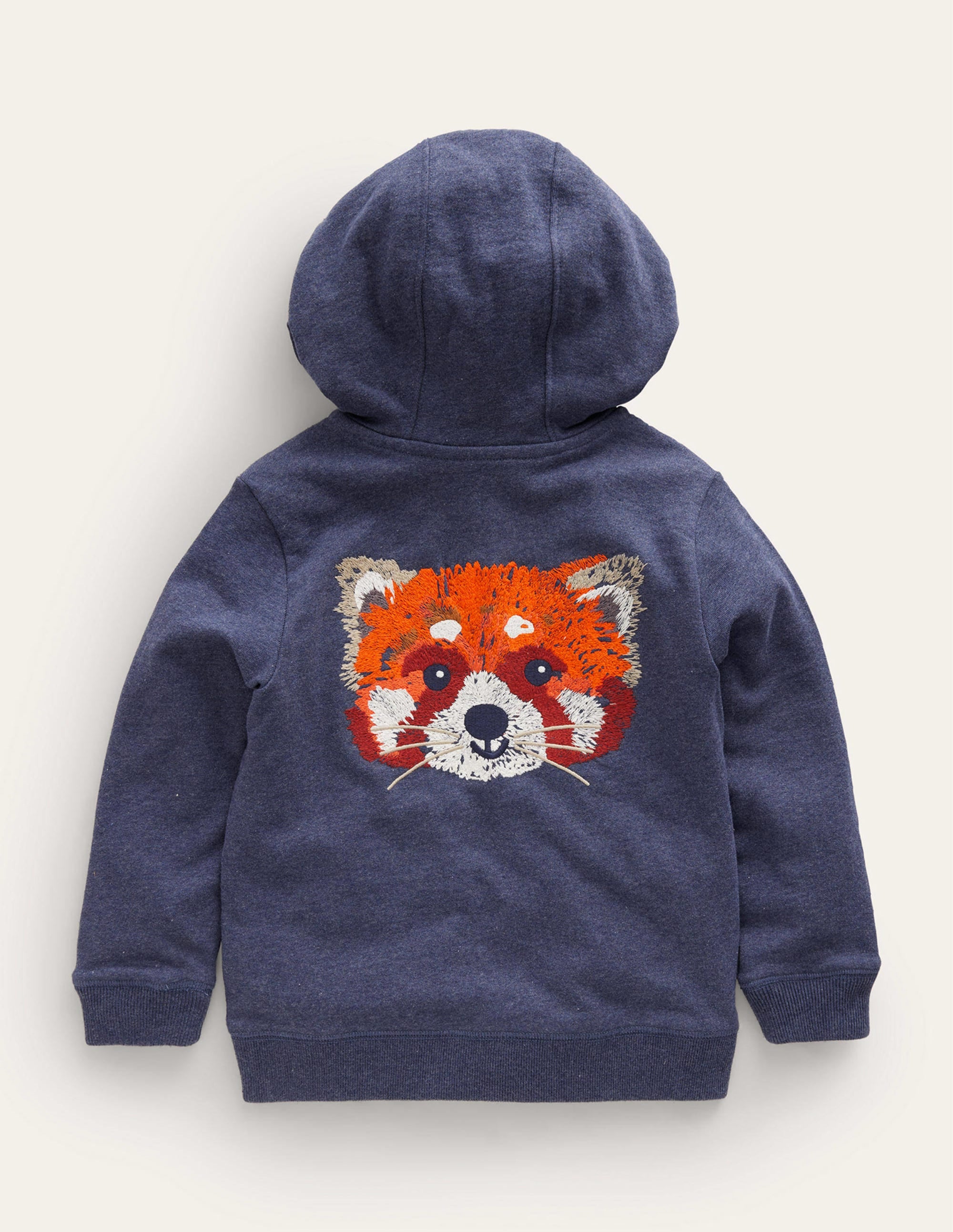 Animal Zip-Through Hoodie-Blue Marl Panda - Image 2