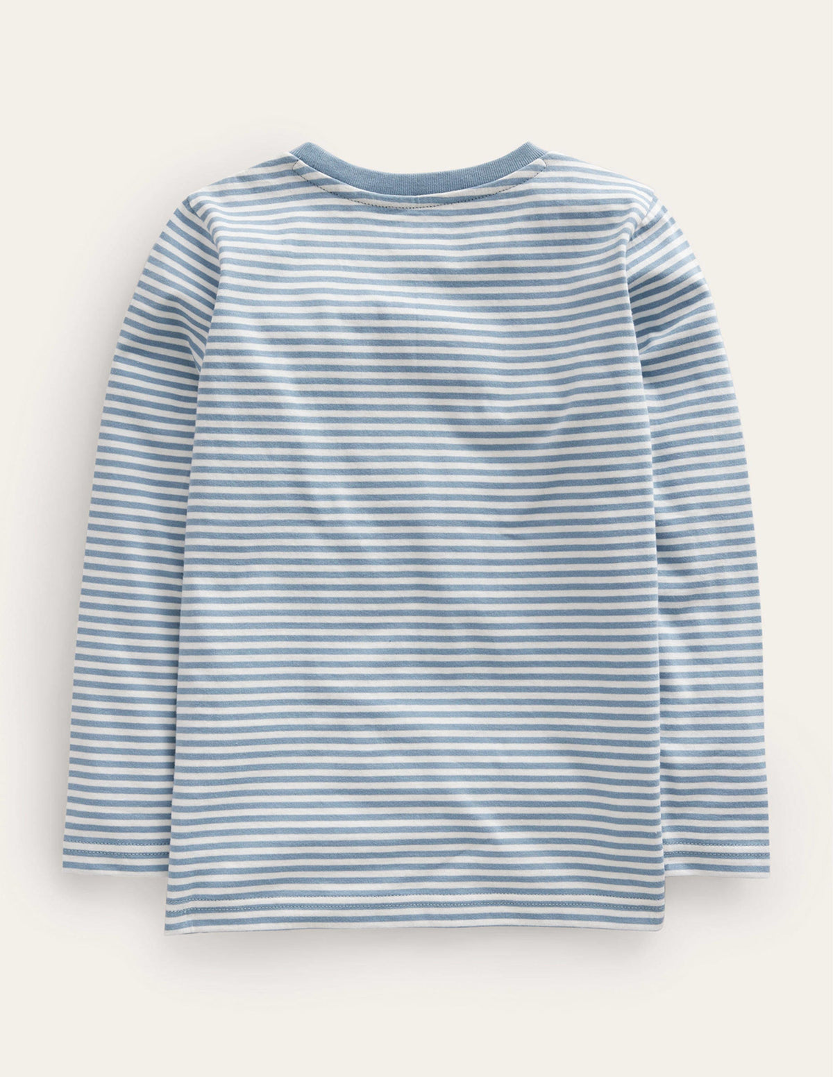 Hare Applique T-shirt-Pebble Blue/Ivory Hare - Image 2