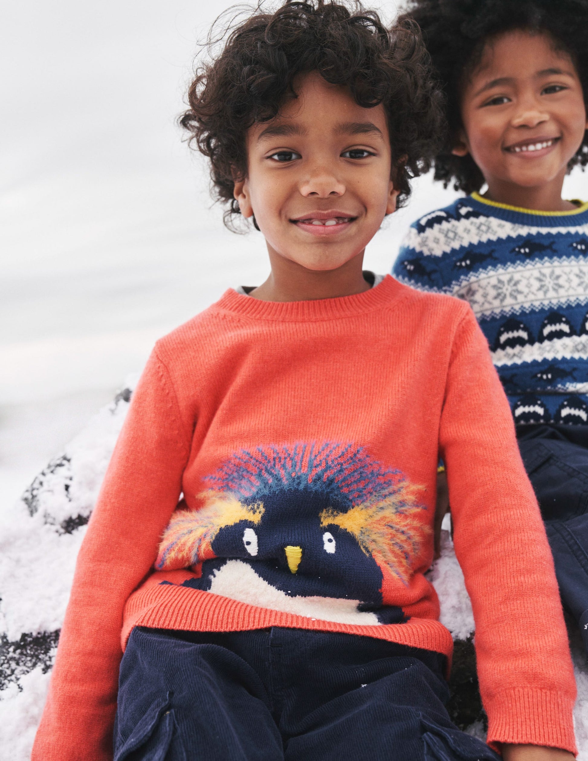 Fun Cosy Jumper-Jam Red Penguin-4