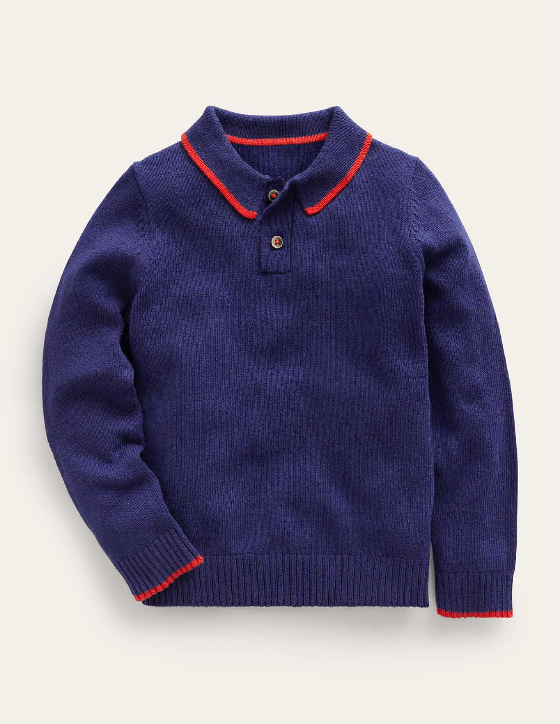 Collared Knit Top-French Navy-1