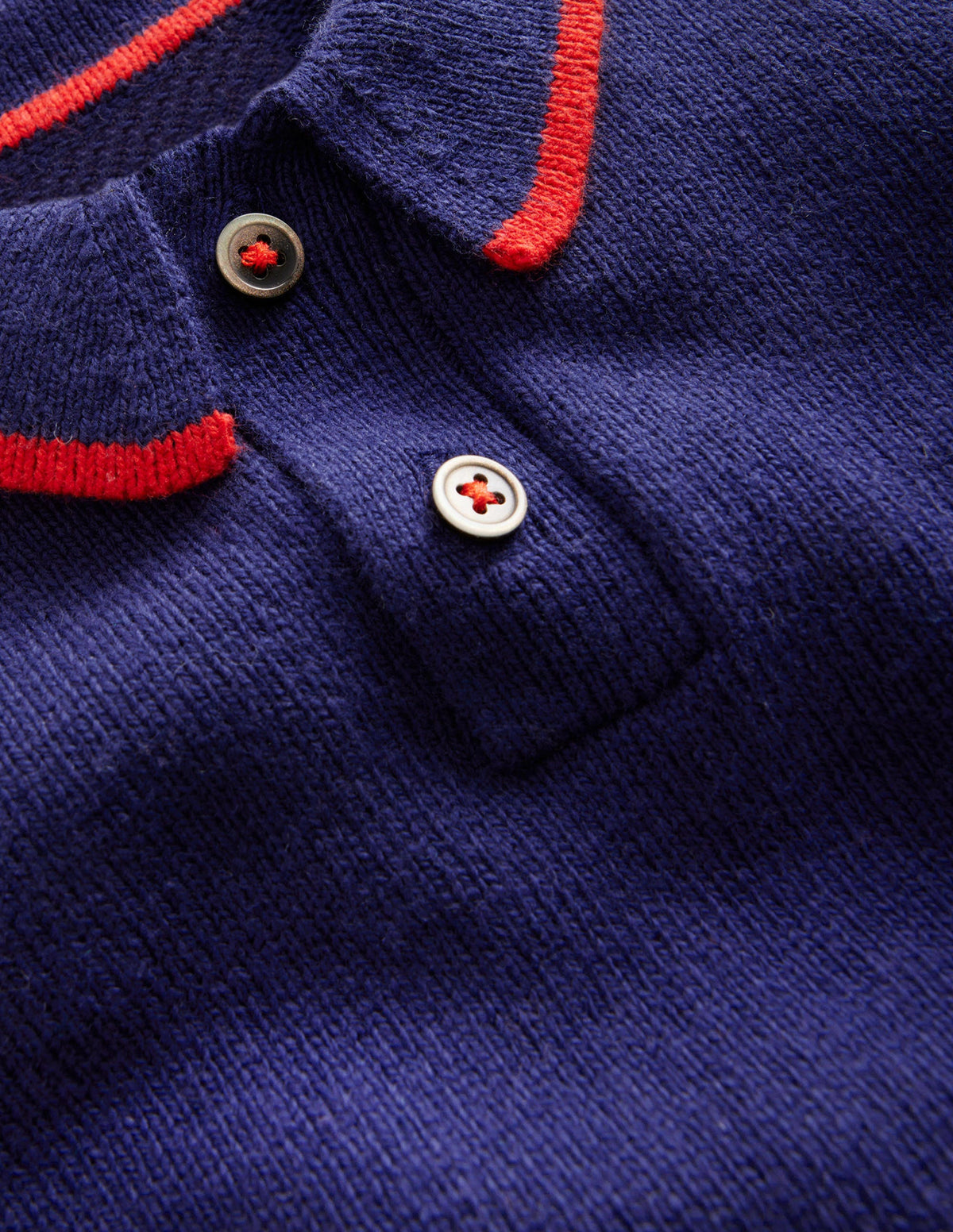 Collared Knit Top-French Navy-3