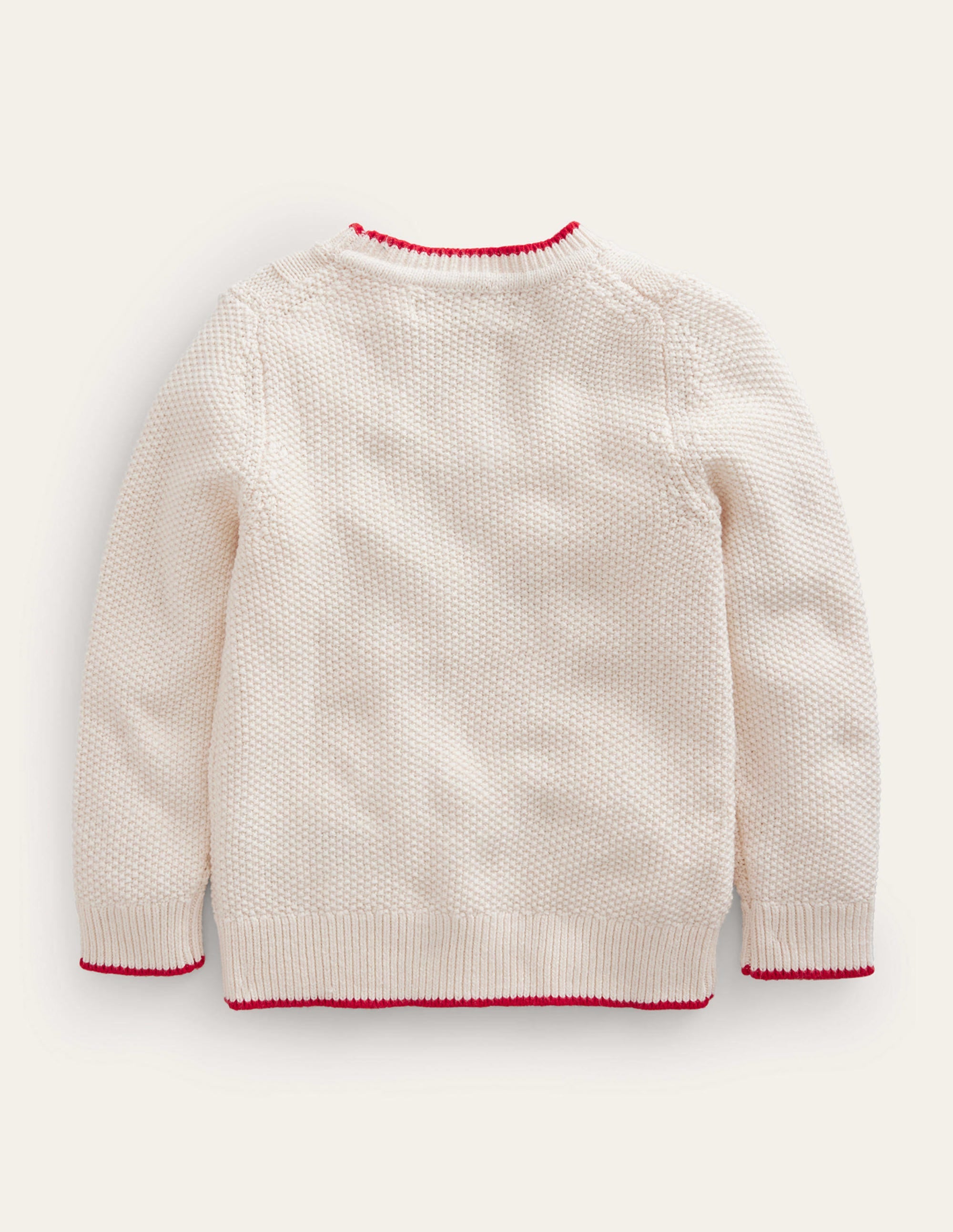Rudolph Pom Pom Jumper-Ecru Marl - Image 2