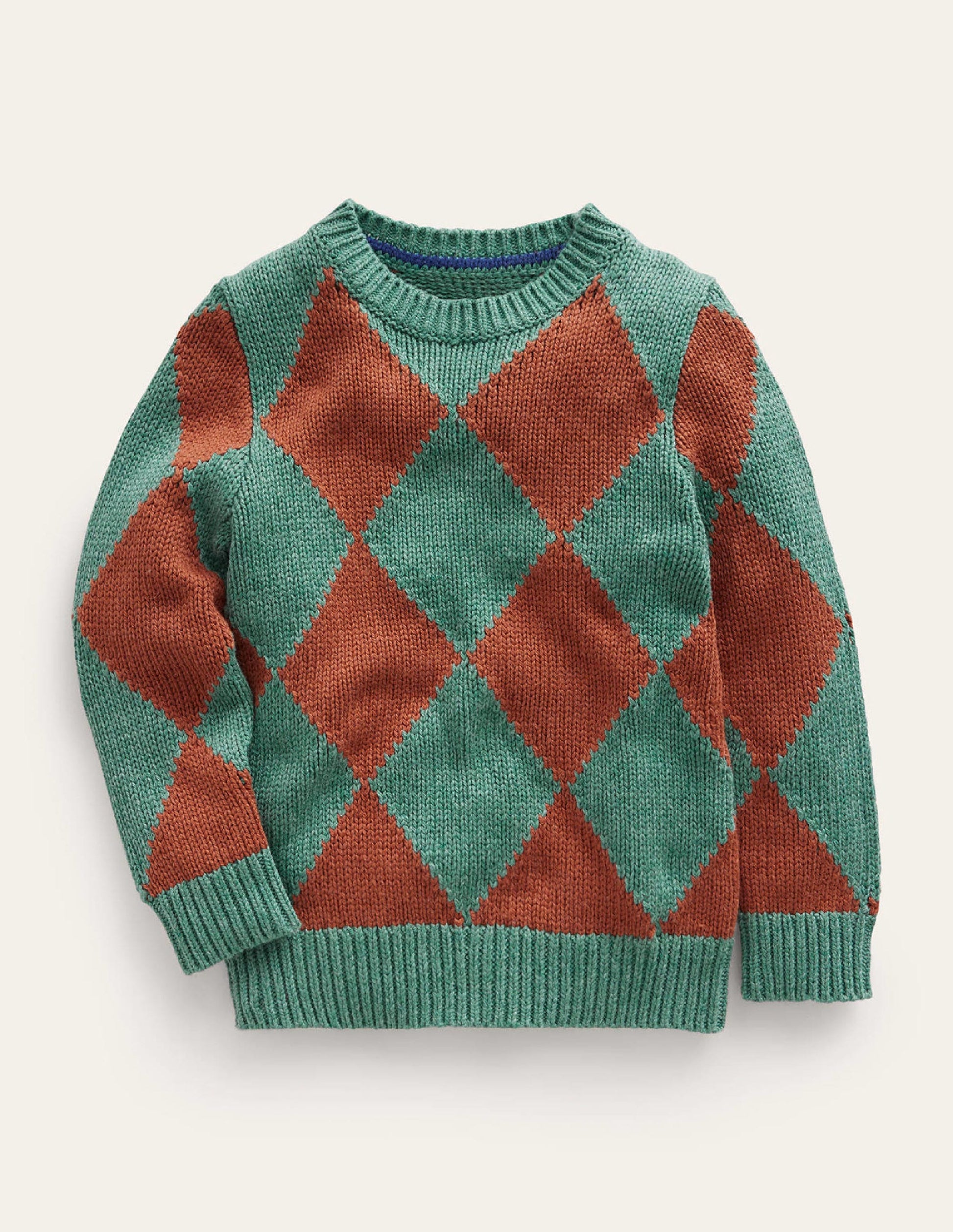 Argyle Jumper-Green Smoke-1